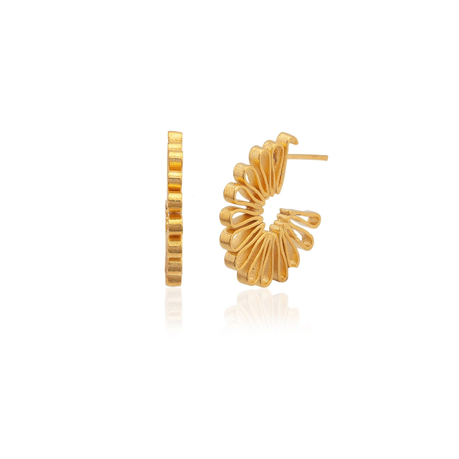Gold Flow Hoop Earrings