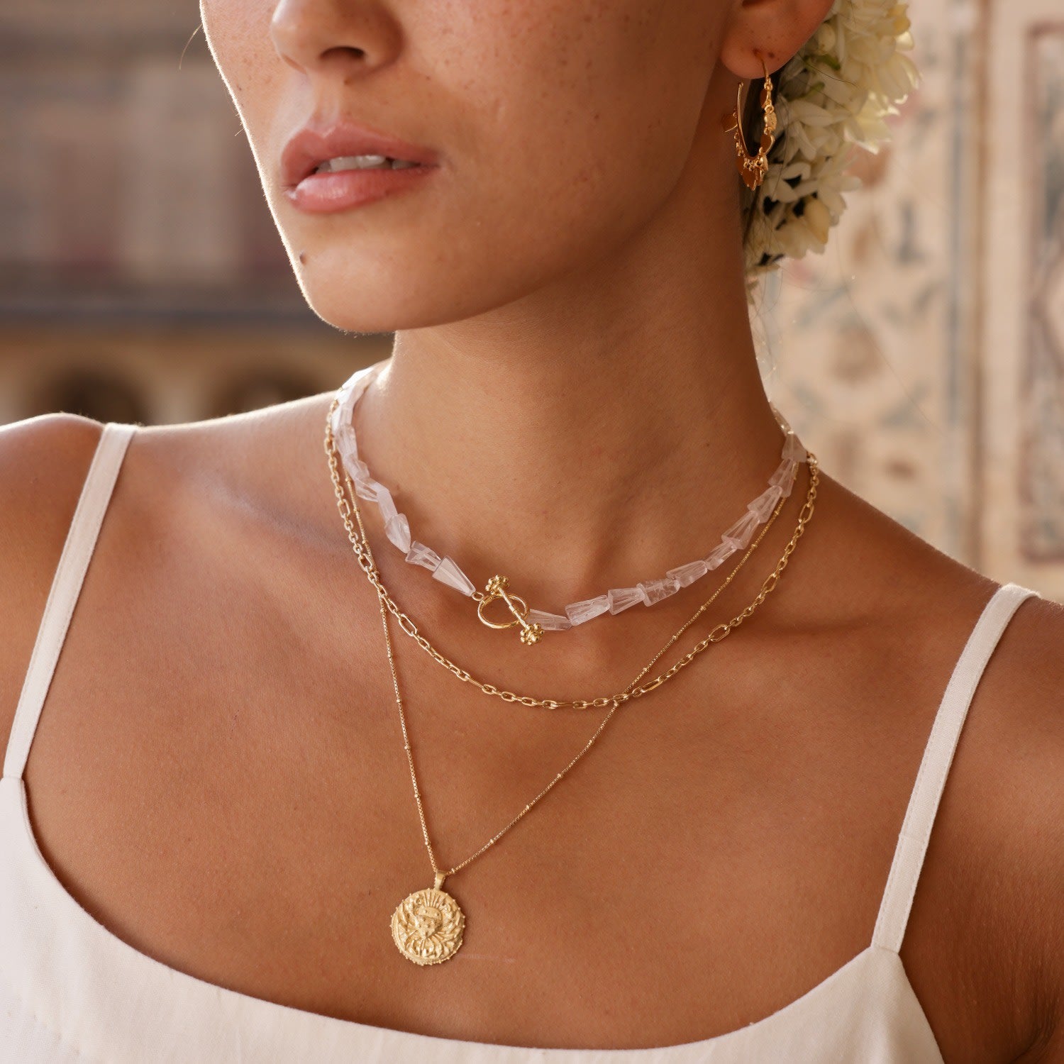 Libra Zodiac Manifesting Necklace *Double Sided* - Gold Vermeil