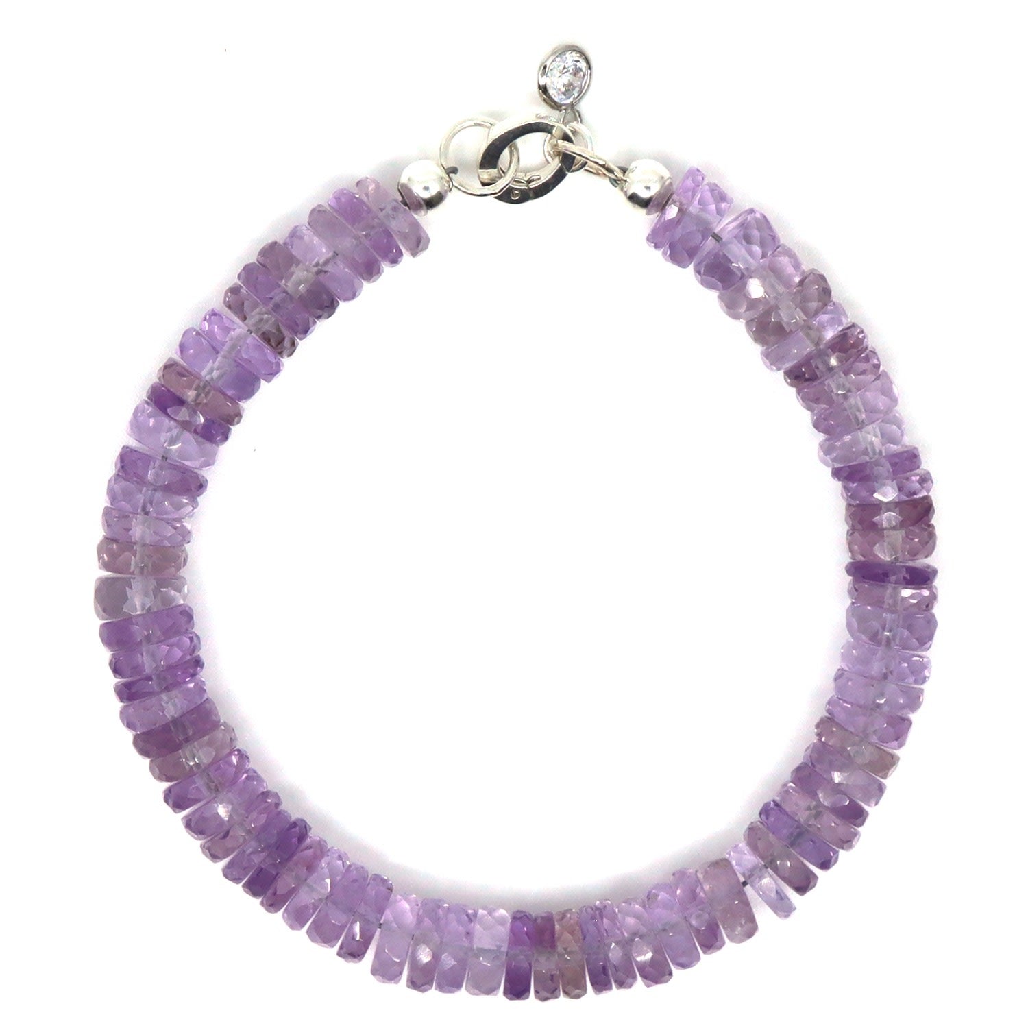 Light Amethyst Heishi Beaded Bracelet