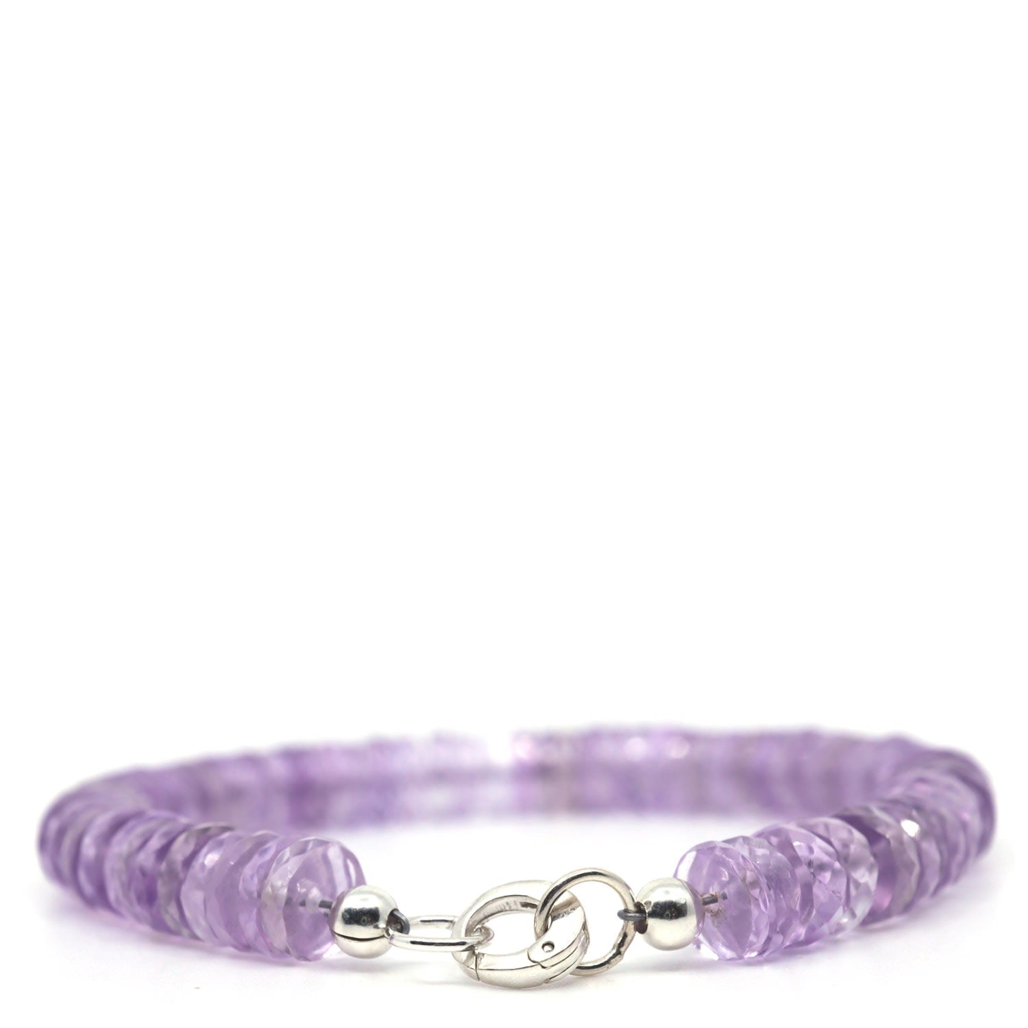 Light Amethyst Heishi Beaded Bracelet