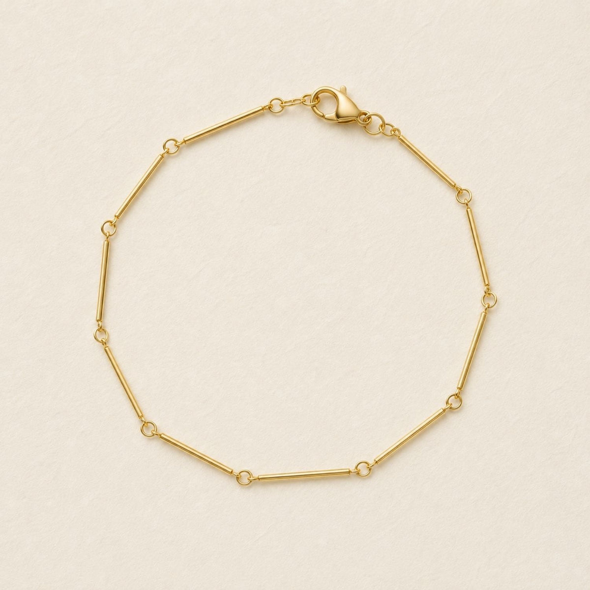 Light Beam Interval Gold Bracelet