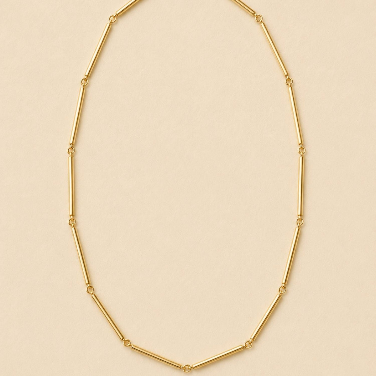 Light Beam Interval Gold Necklace