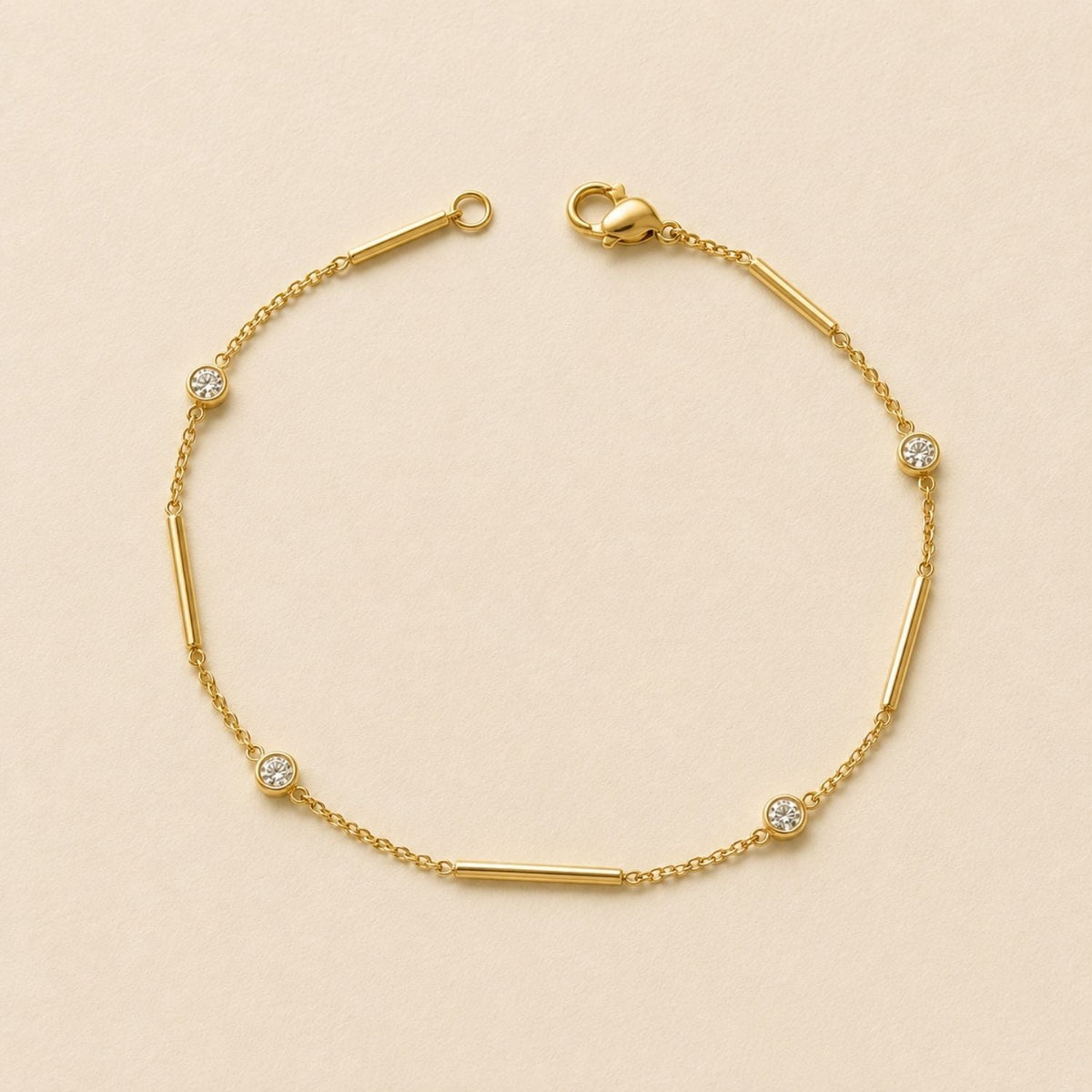 Light Beam Diamond Link Bracelet
