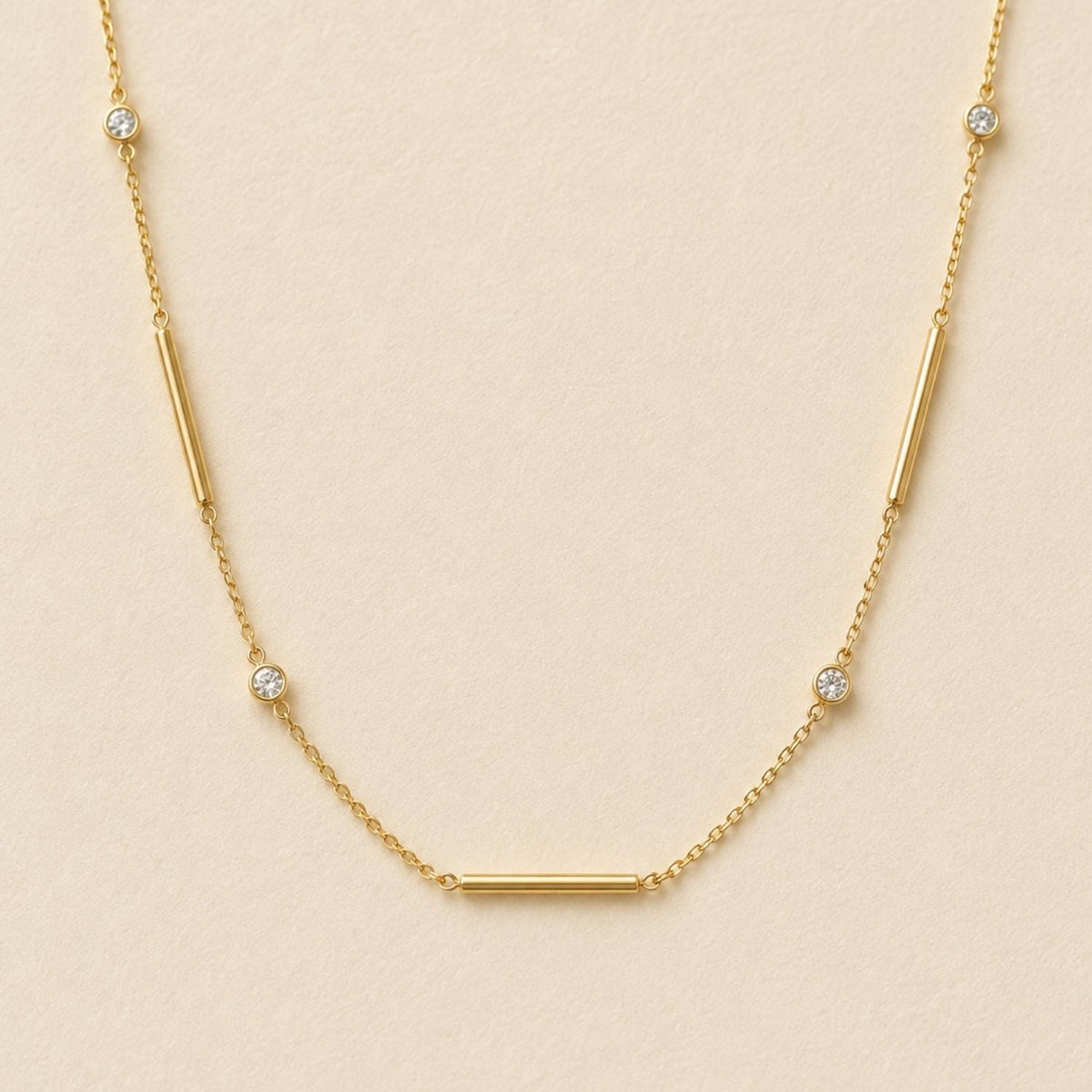 Light Beam Diamond Link Necklace
