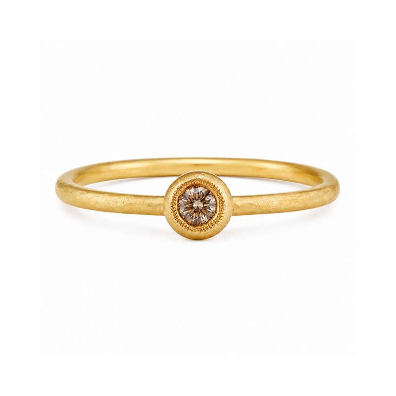 Lila Cognac Diamond Engagement Ring in 18ct Fairmined Gold