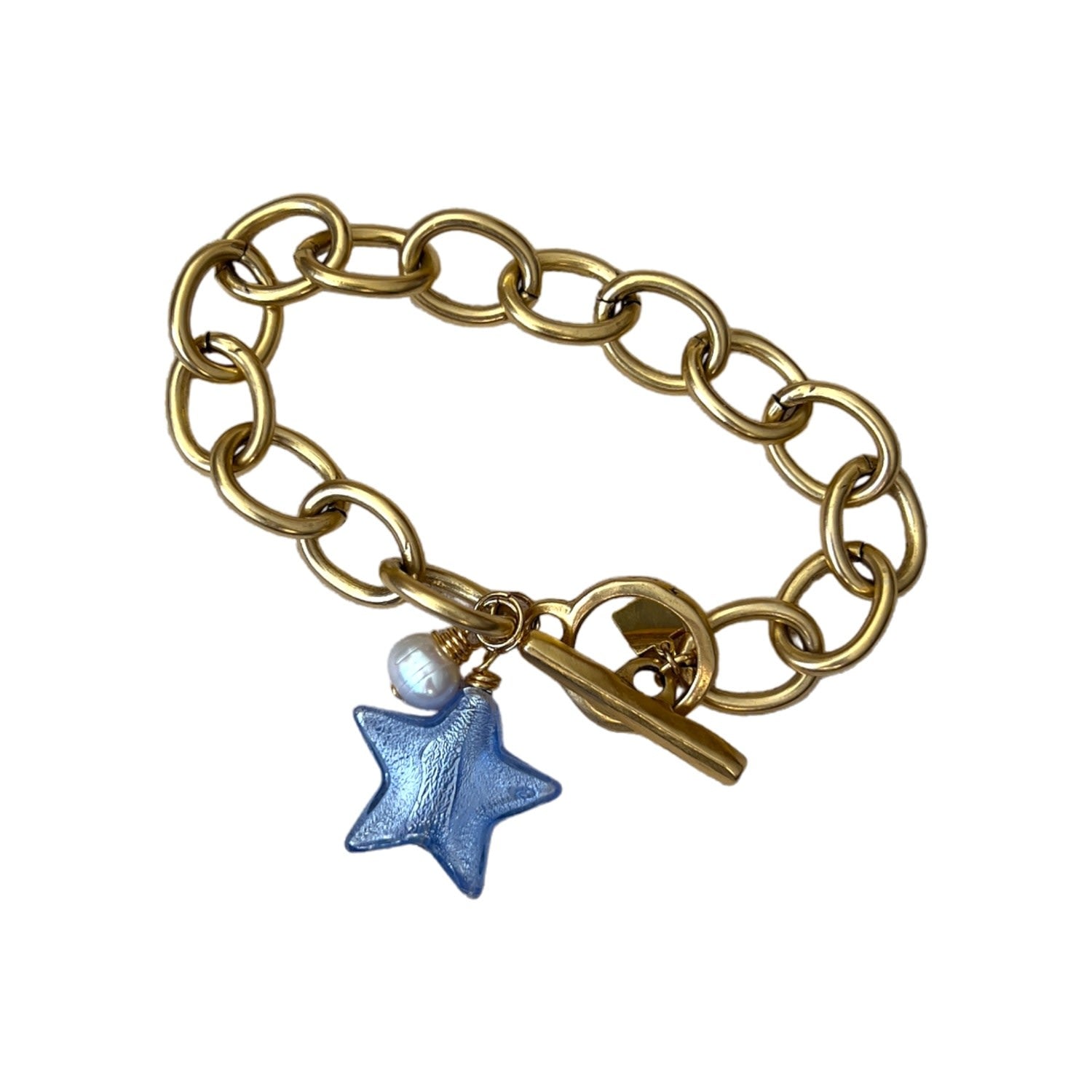 Lille Glass Star Bracelet - Baby Blue