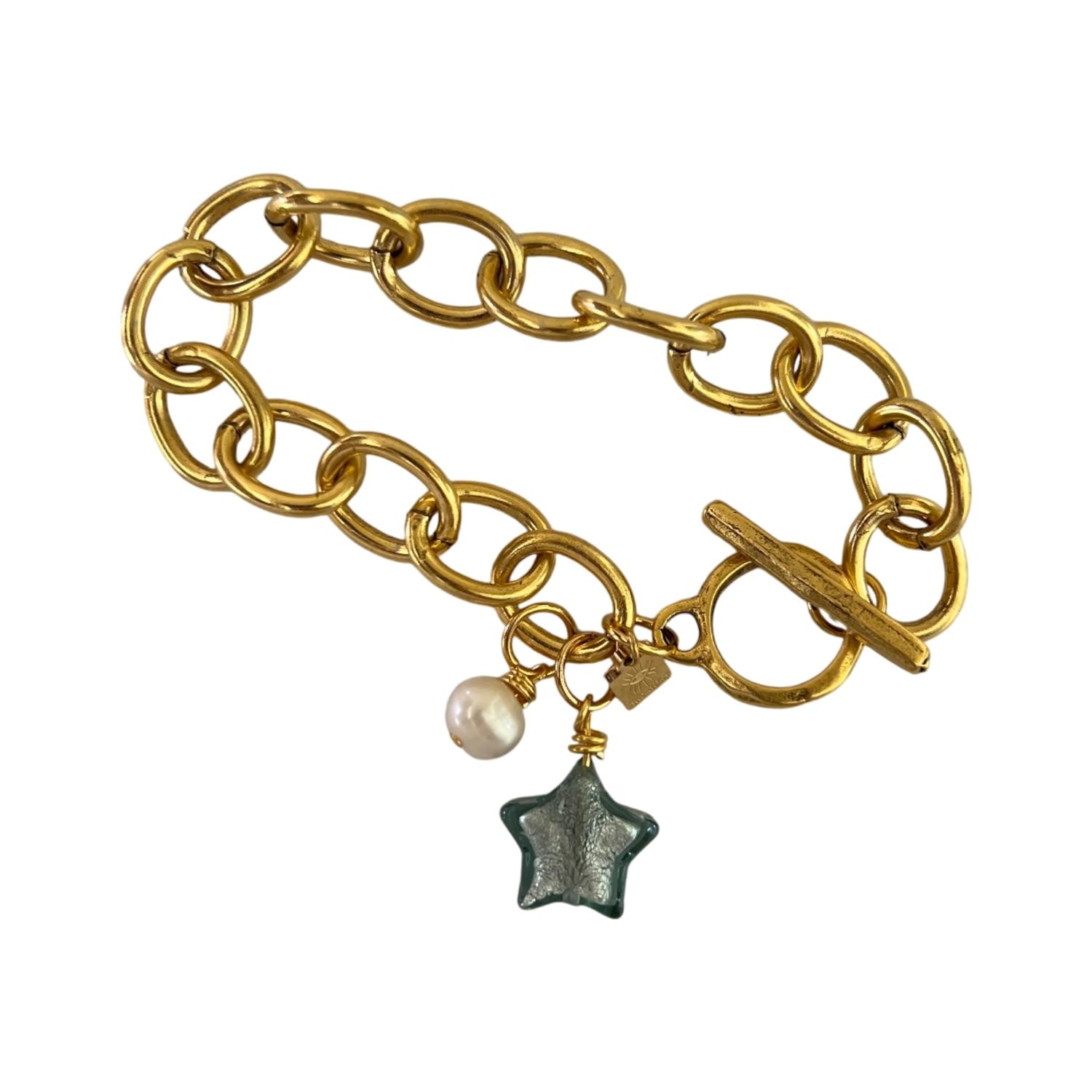 Lille Glass Star Bracelet- Blue Steel