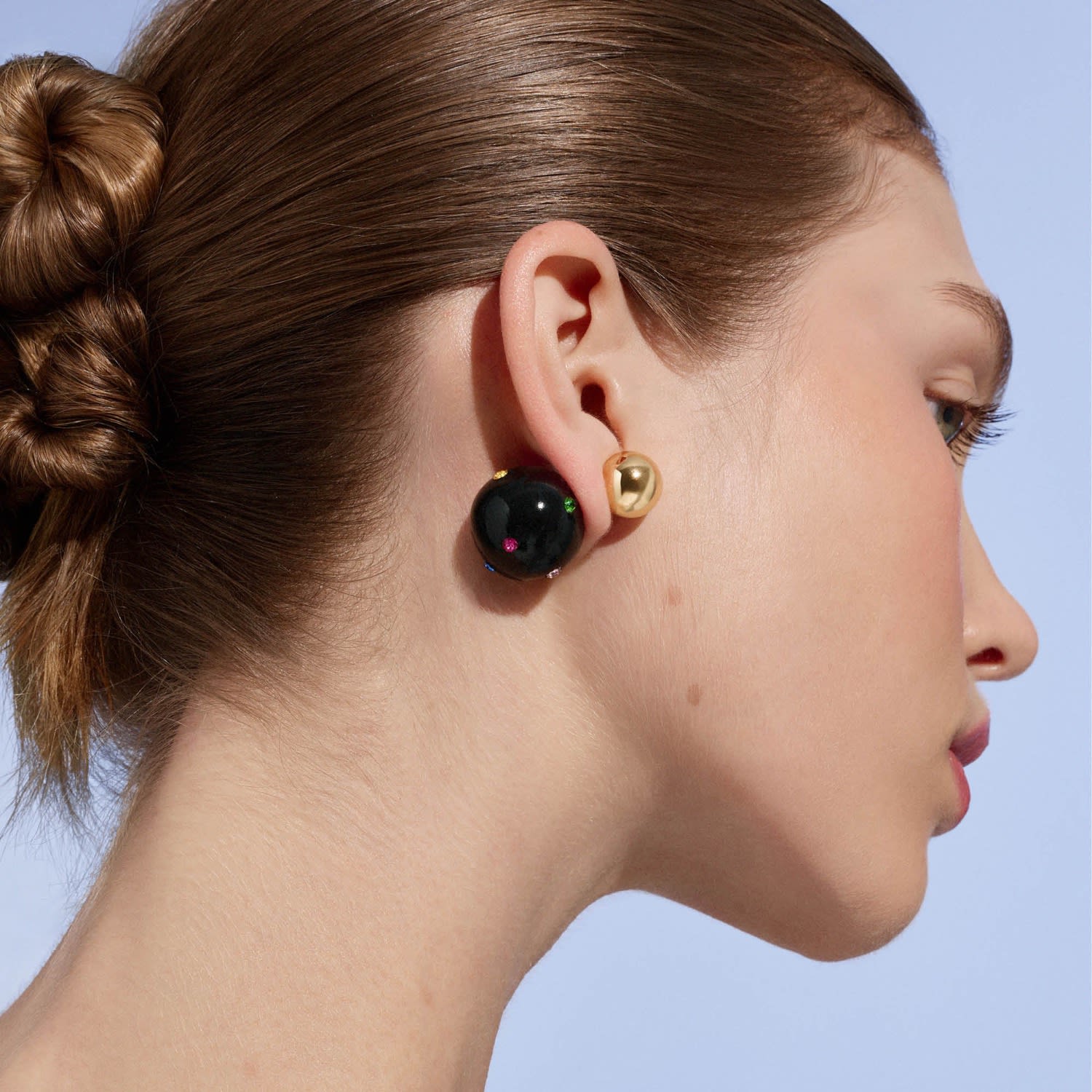 Lilou Earrings In Jet Raven