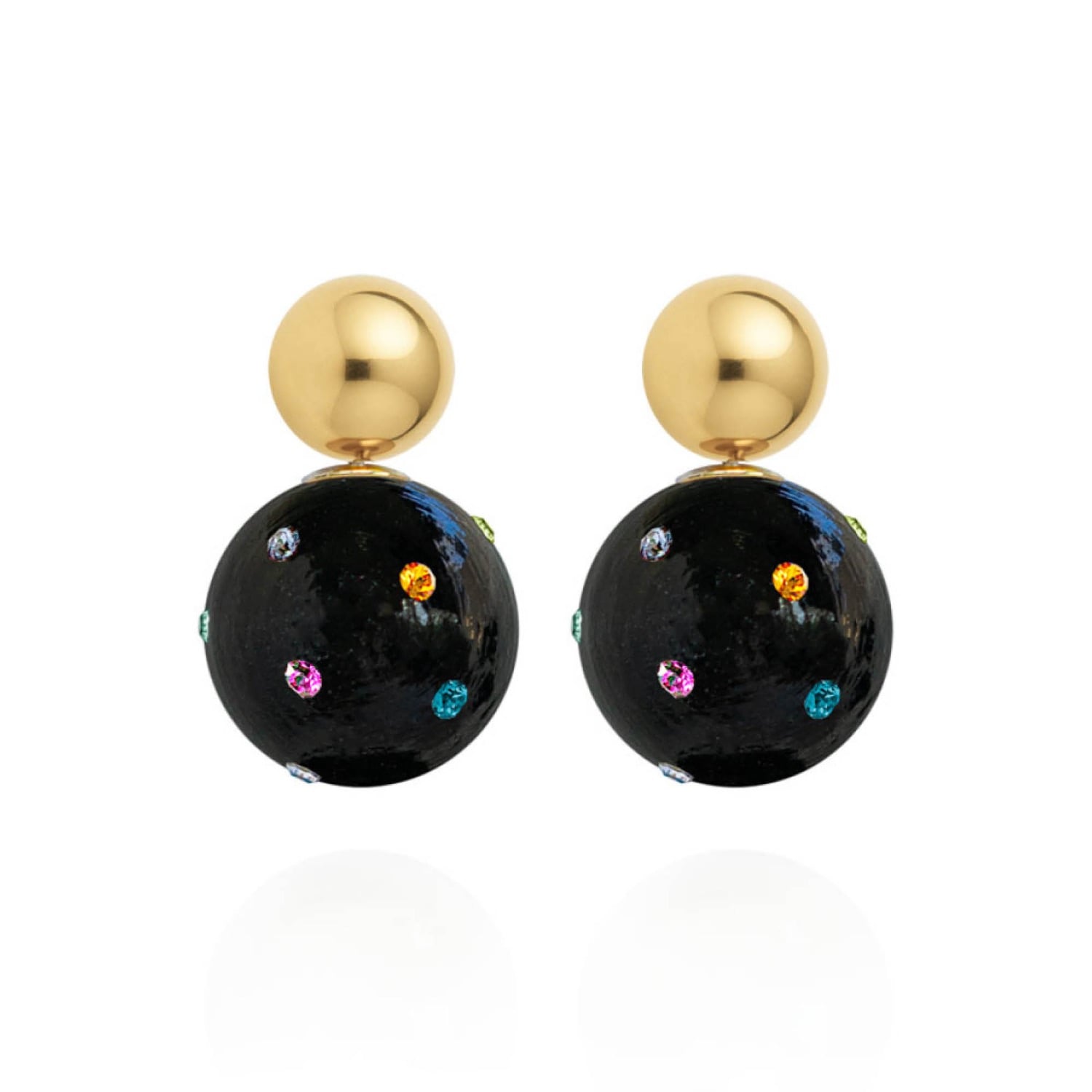 Lilou Earrings In Jet Raven