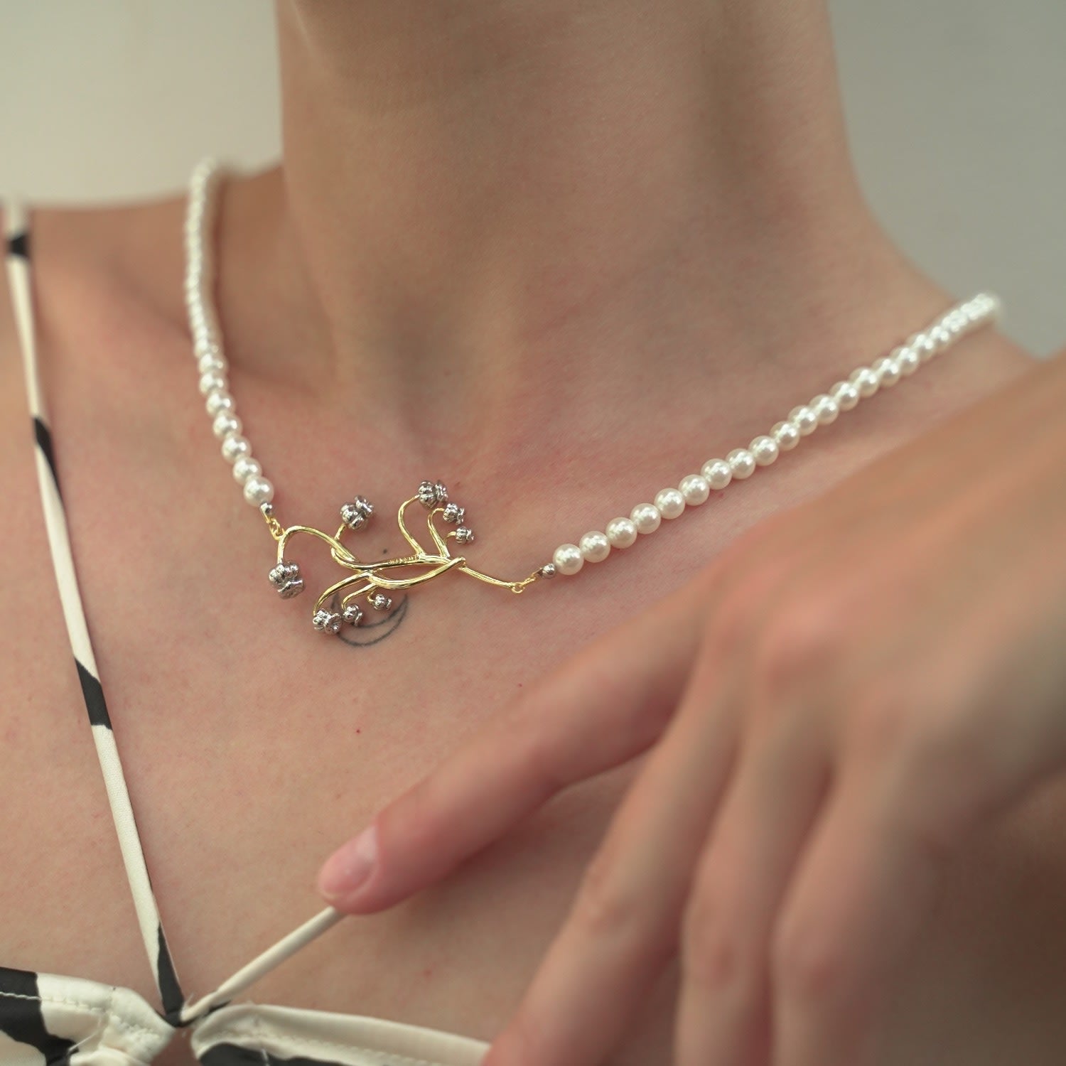 Lily Of The Valley Pearl Necklace