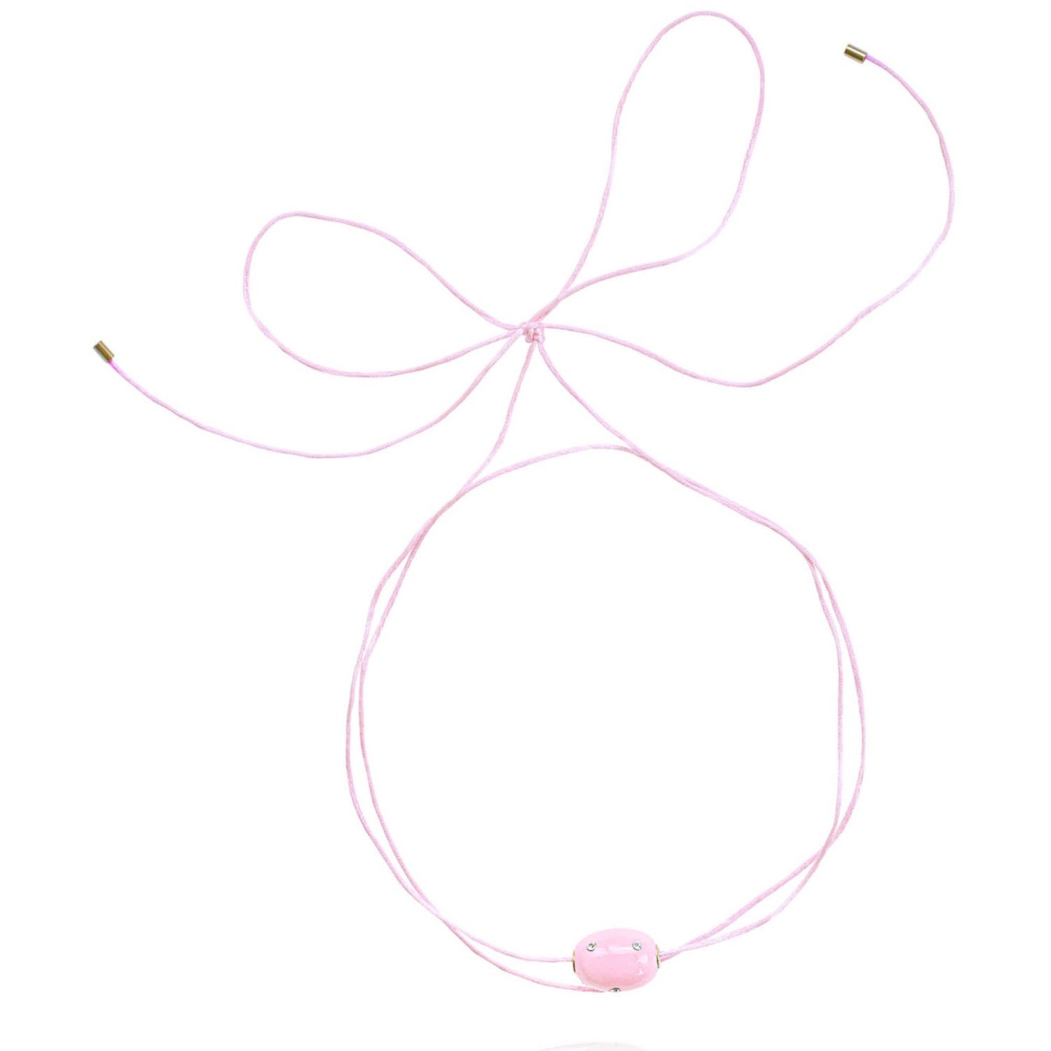 Lily Tie Necklace In Jet Ballet