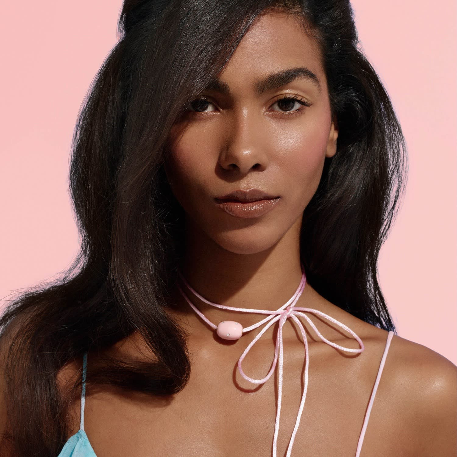 Lily Tie Necklace In Jet Ballet