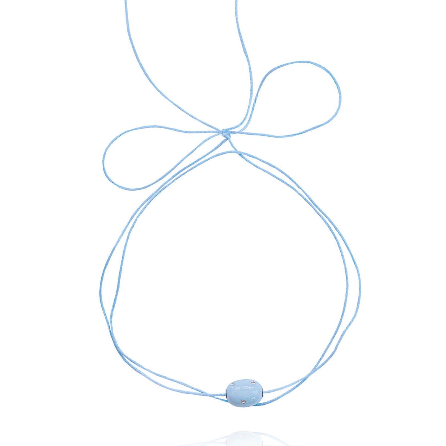 Lily Tie Necklace In Jet Skyfall