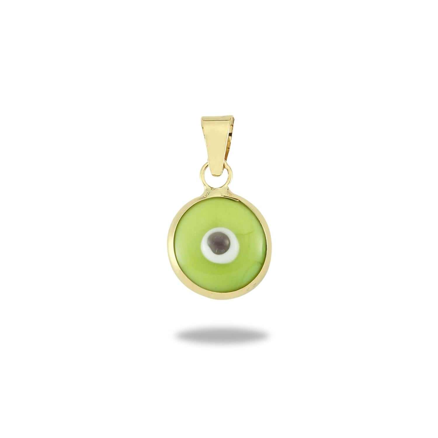 Lime Green Evil Eye Pendant / Your Lucky Charm