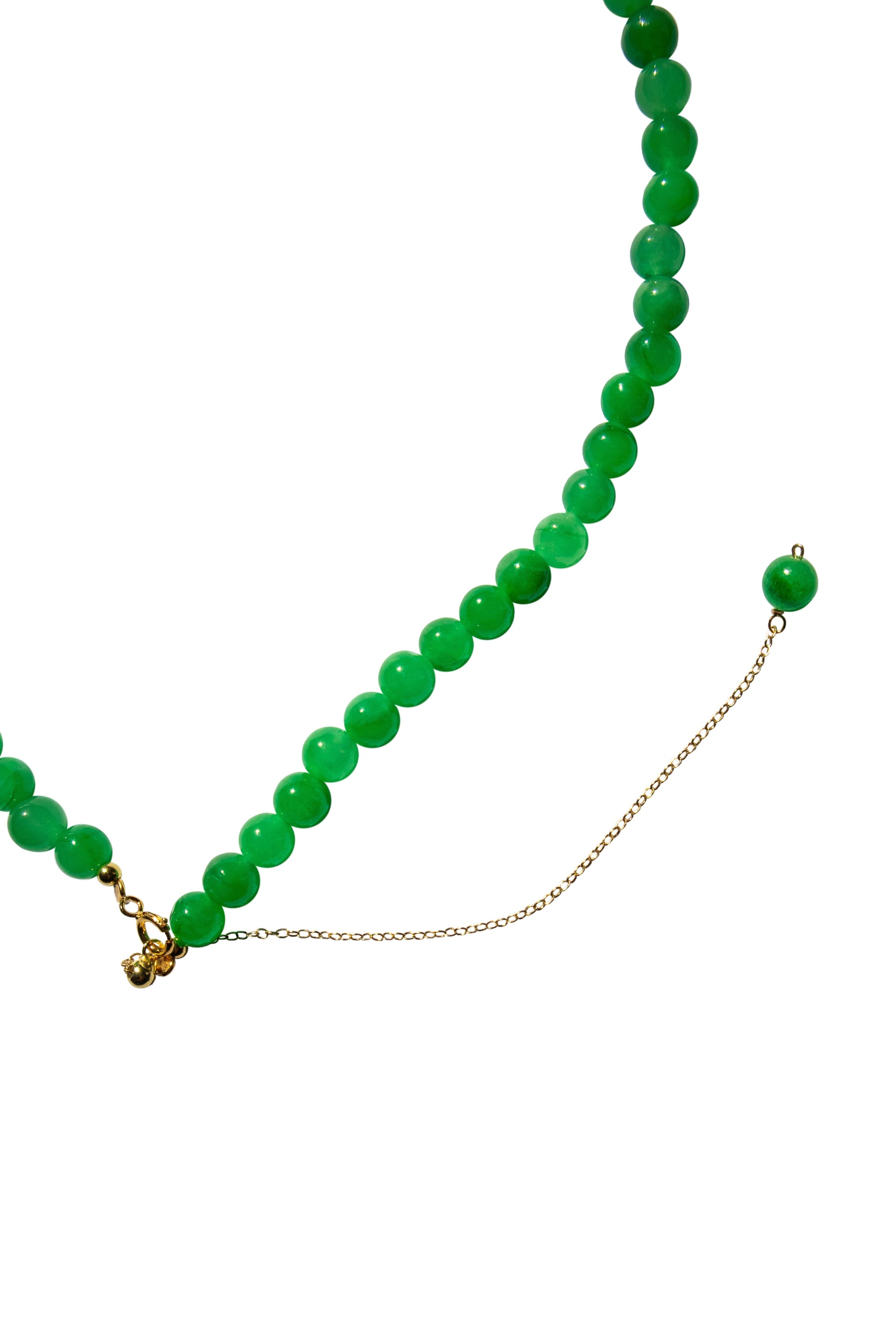 Lime Green Jade Beaded Necklace