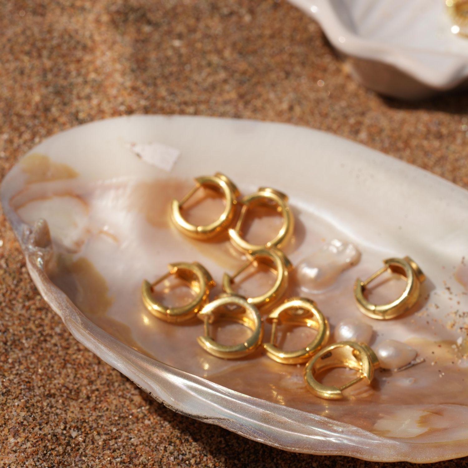 Lina Yellow Drop Stone Huggie Earrings