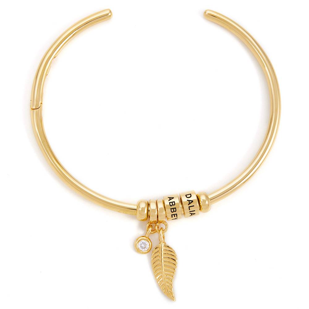 Linda Bangle Bracelet in Gold Vermeil with Diamond