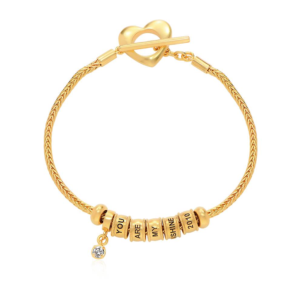 Lena Toggle Bracelet with Diamond in Gold Plating