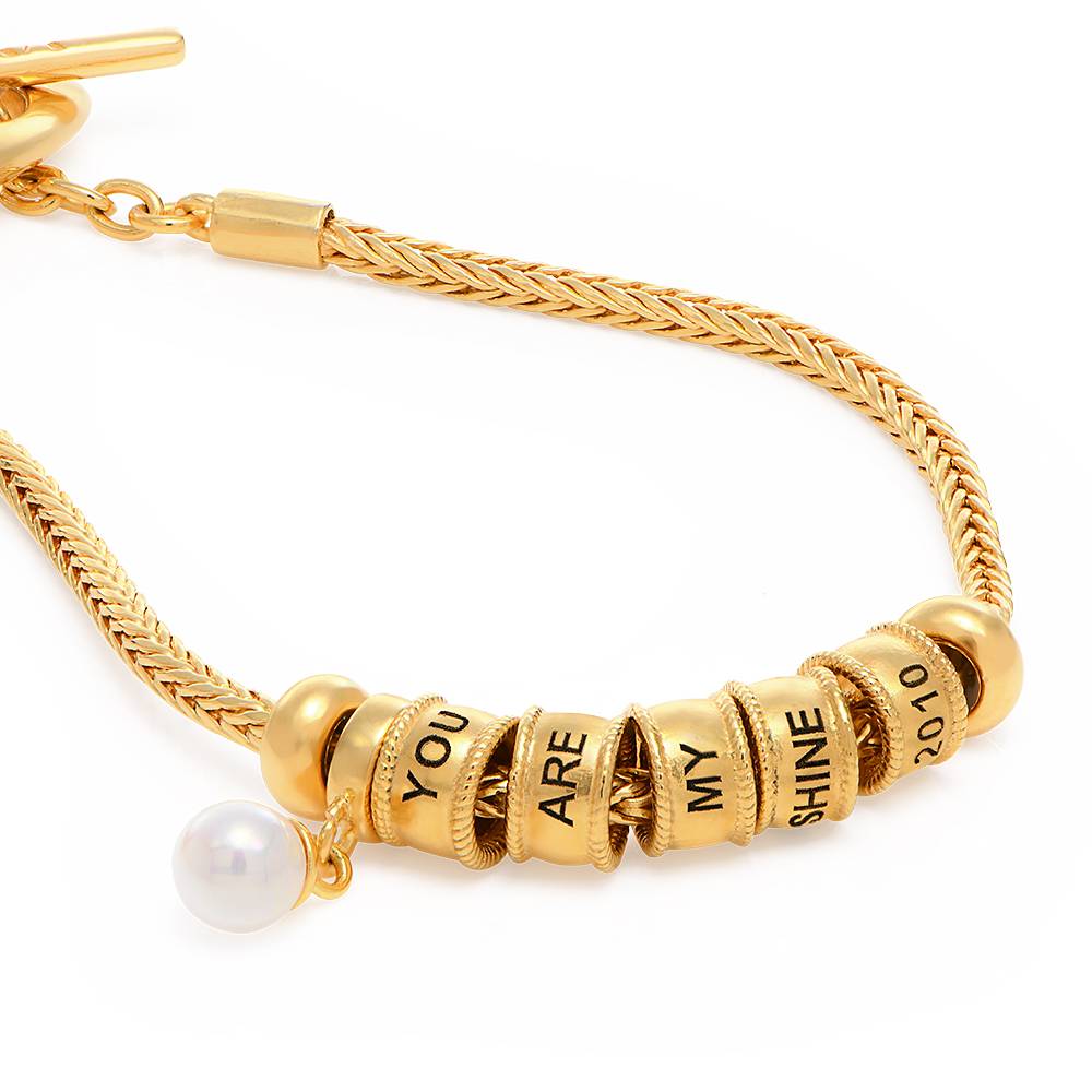 Lena Toggle Bracelet with Pearl in Gold Plating