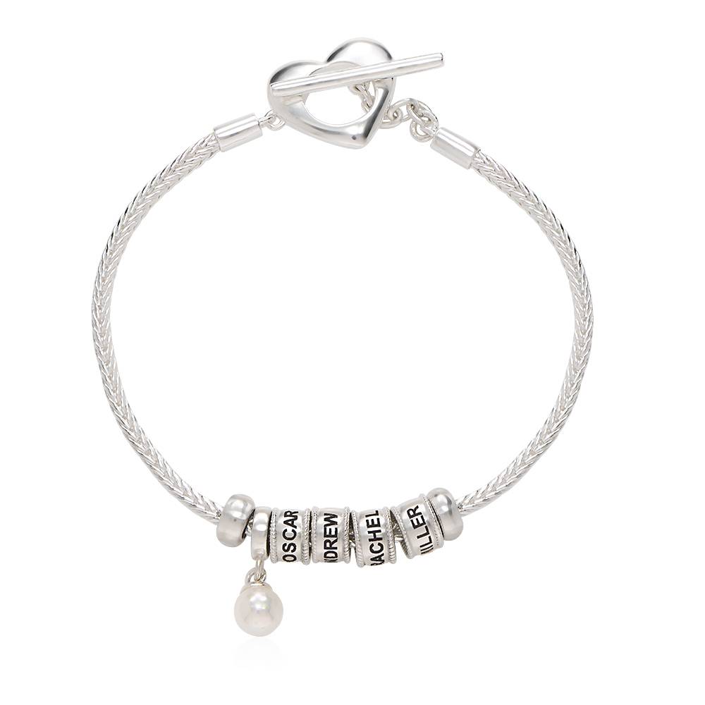 Lena Toggle Bracelet with Pearl in Silver