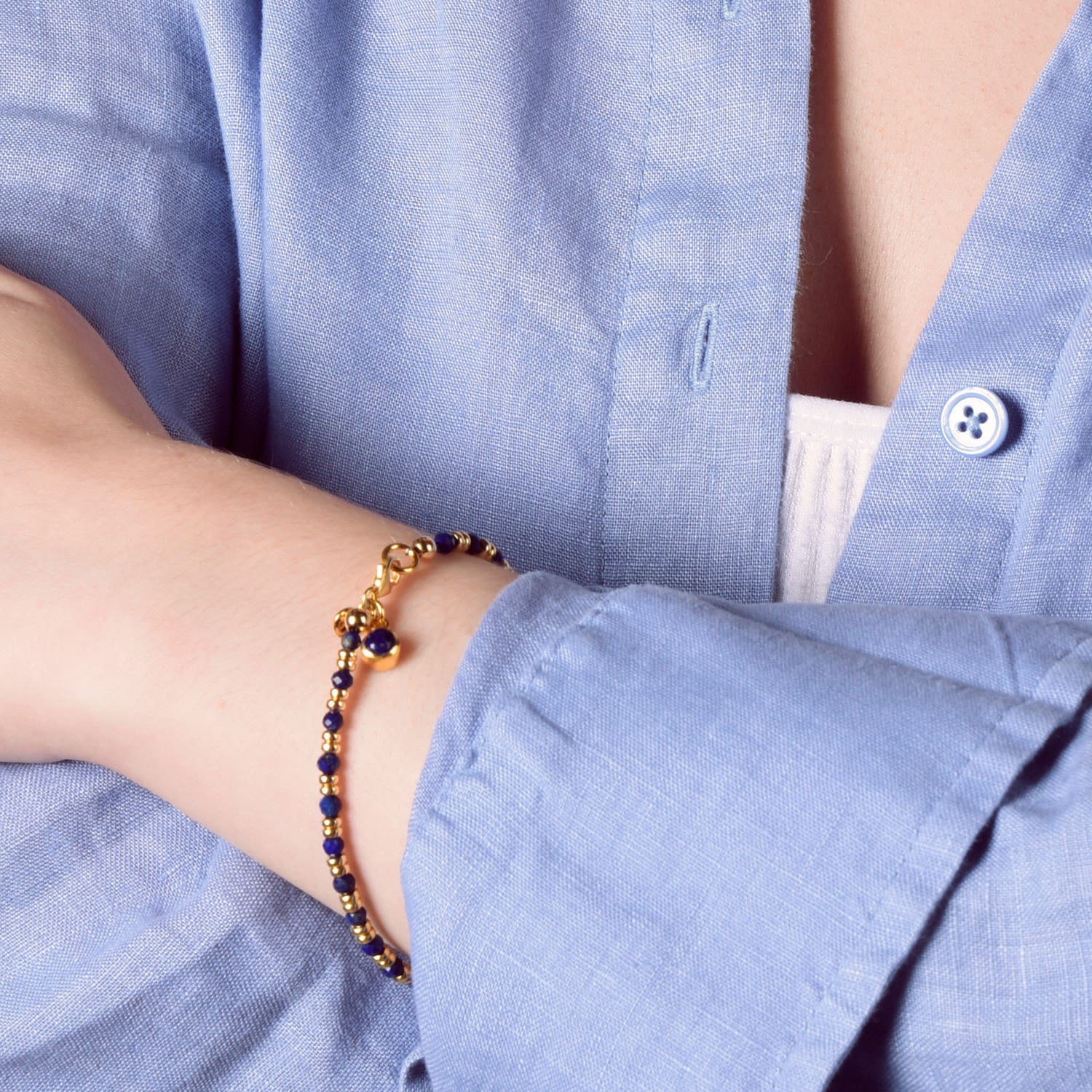 Linear Linear January Birthstone Bracelet Garnet Sterling Silver