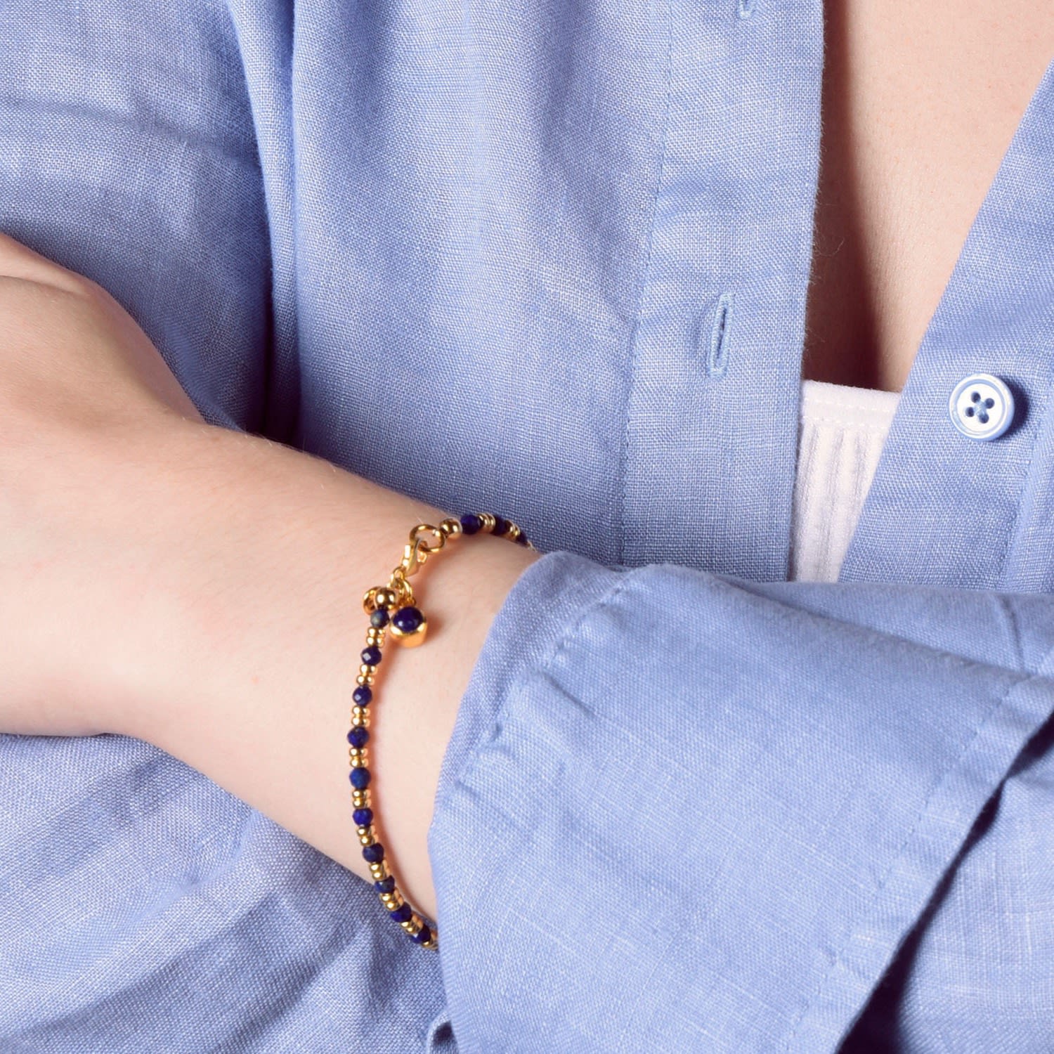 Linear October Birthstone Bracelet Pink Opal Sterling Silver