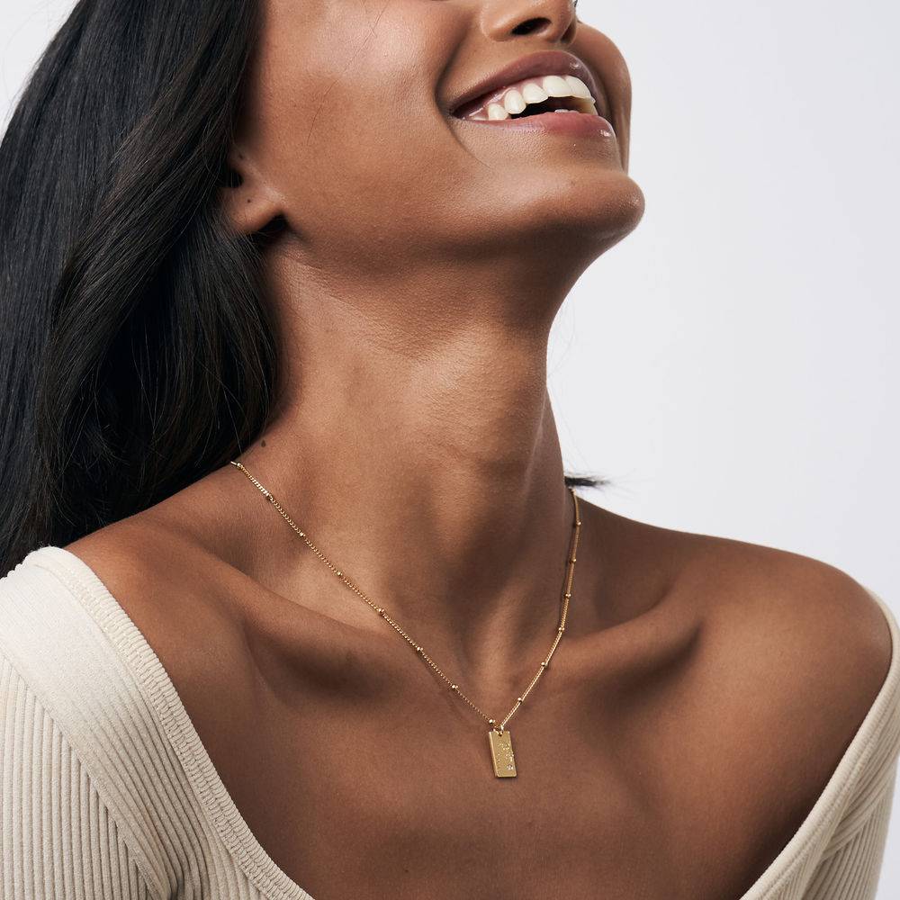 Blossom Birth Flower & Diamond Necklace in 18K Gold Vermeil