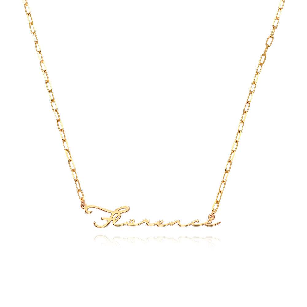 Signature Link Chain Name Necklace in 18k Gold Plating