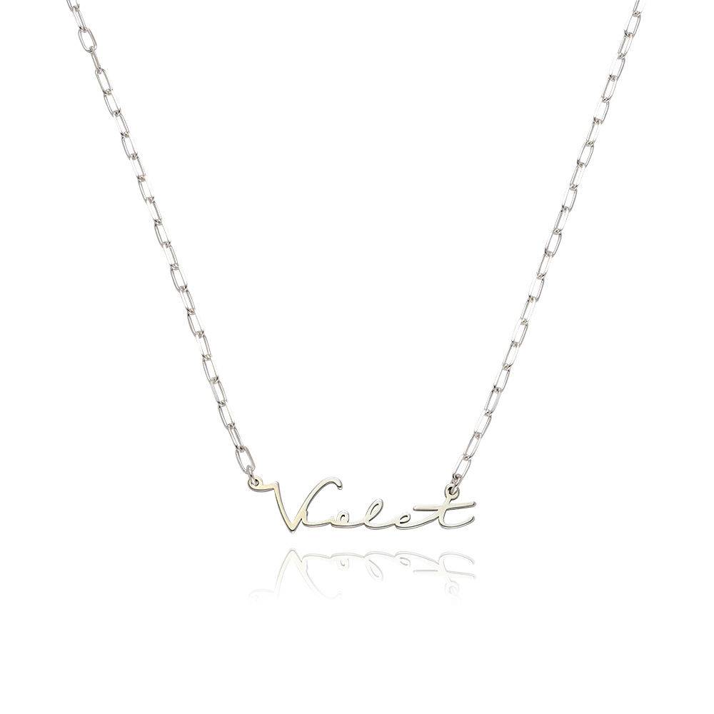 Signature Link Chain Name Necklace in Sterling Silver