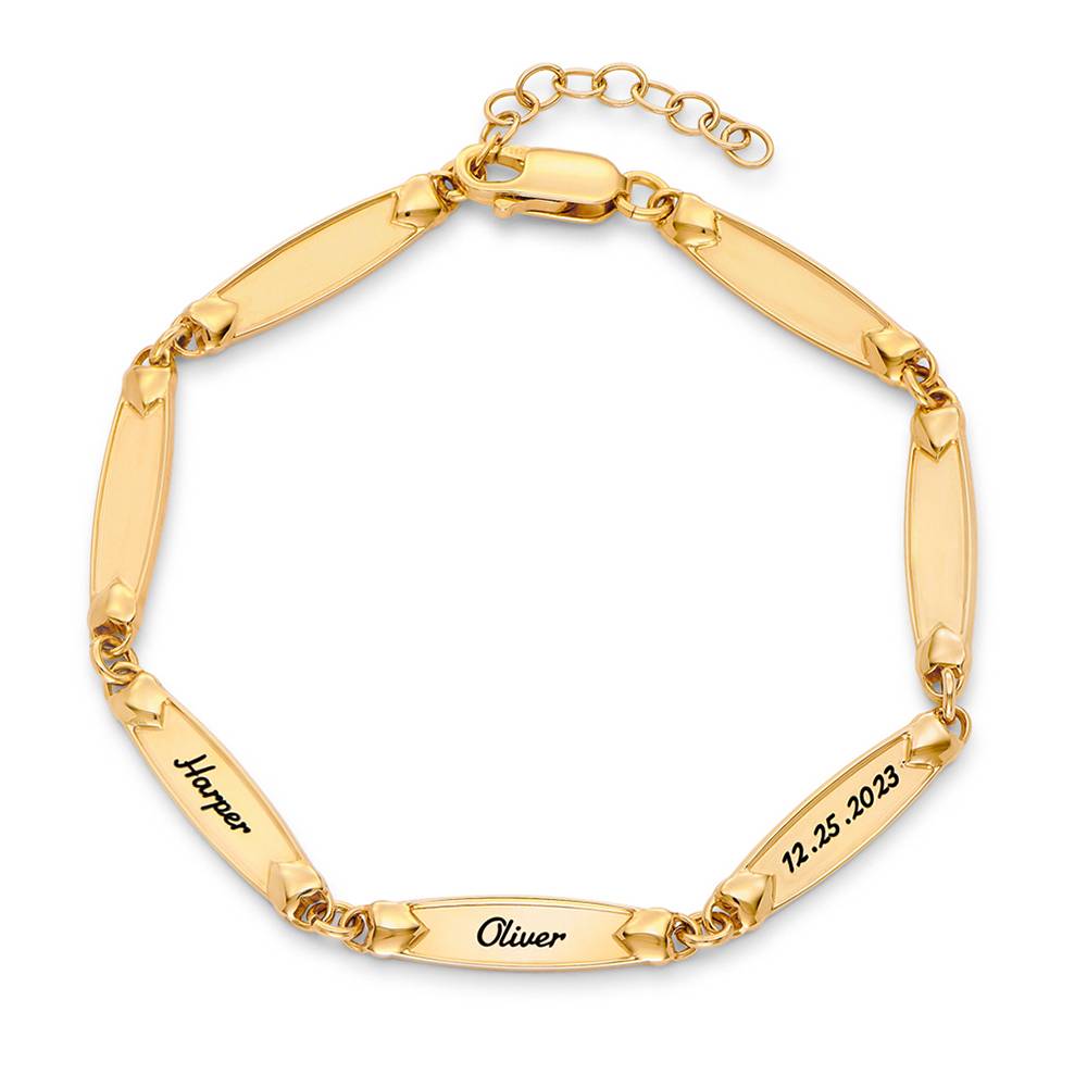 Link to My Heart Name Bracelet in Gold Vermeil