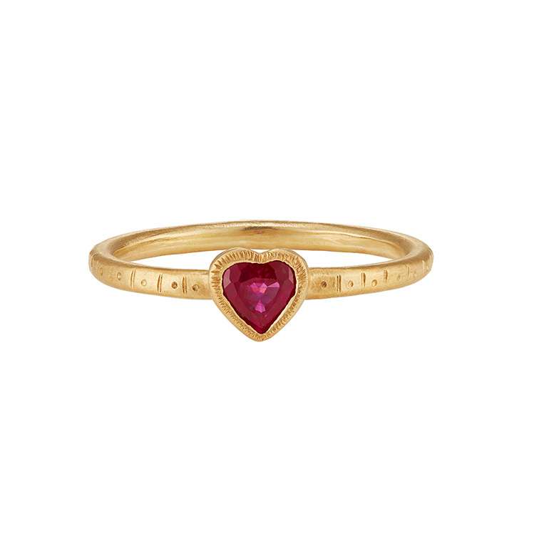 The Lippika Ruby Heart Ring