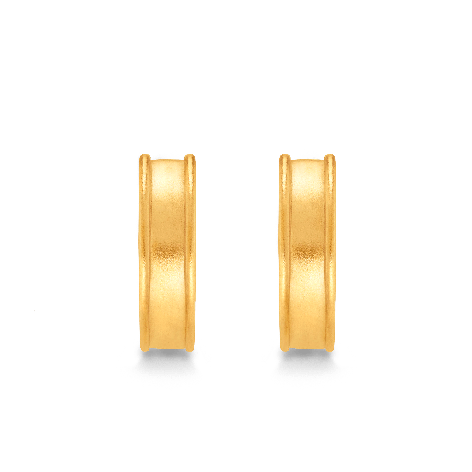 Gold Liquid Metal Hoop Earrings