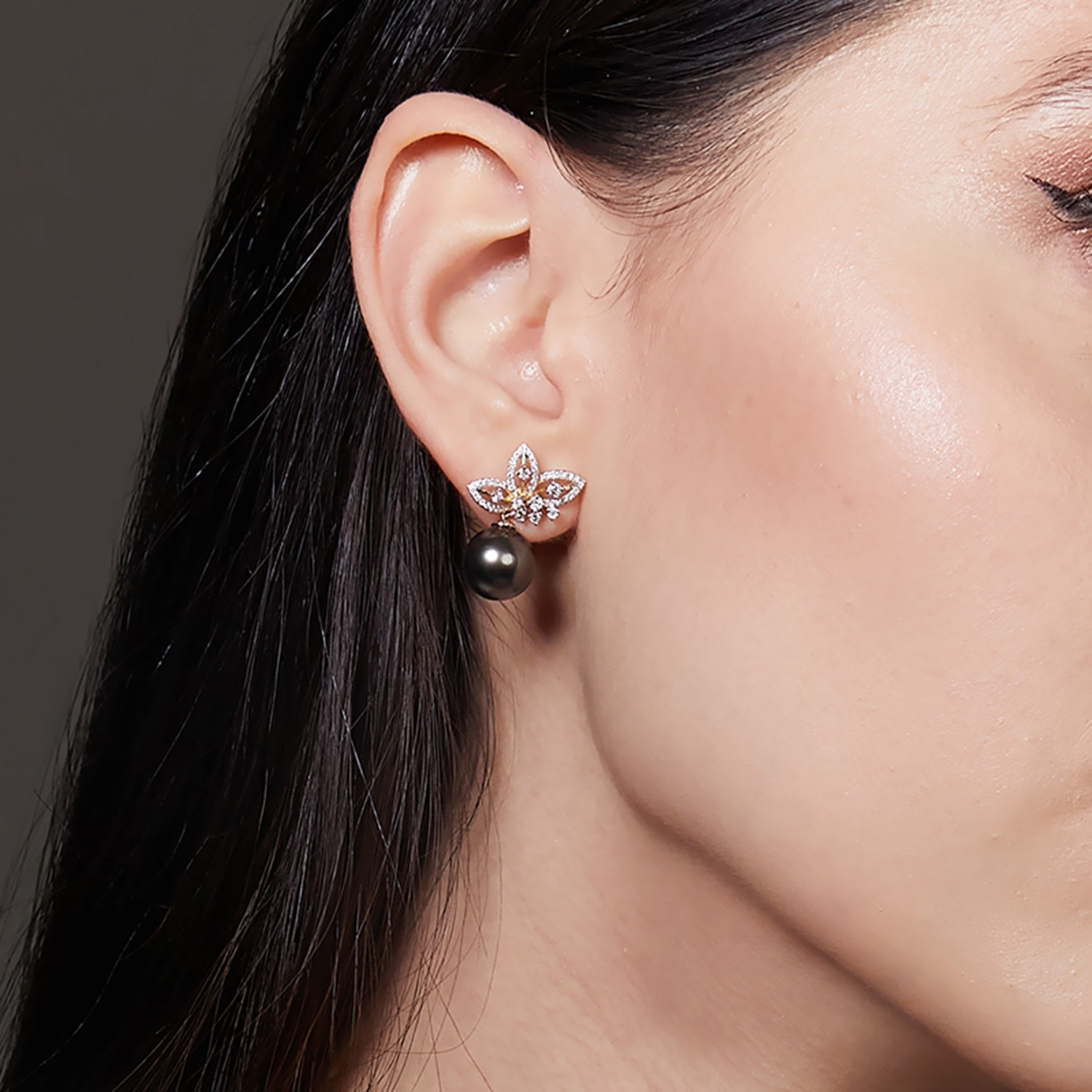 Lisa Pearl And Diamond Earrings