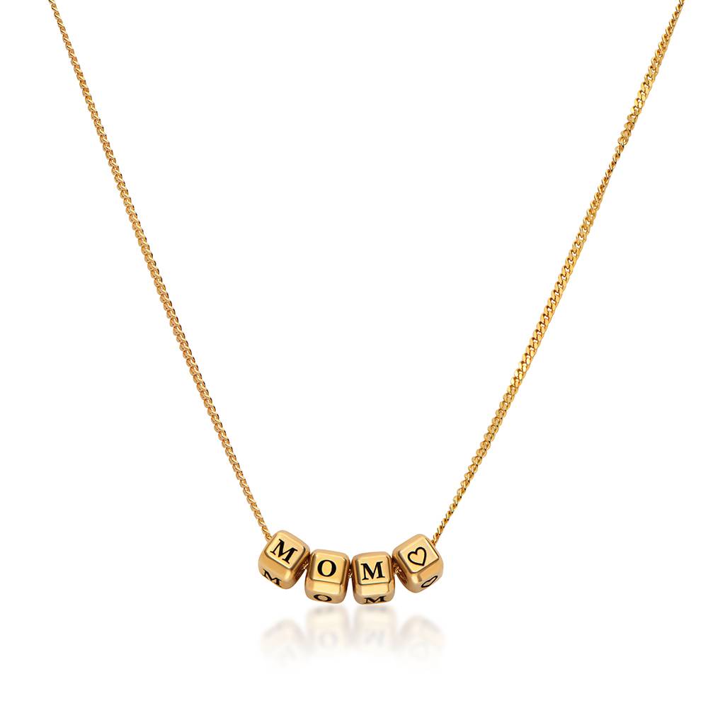 Little Loves Initial Cube Necklace in Gold Plating