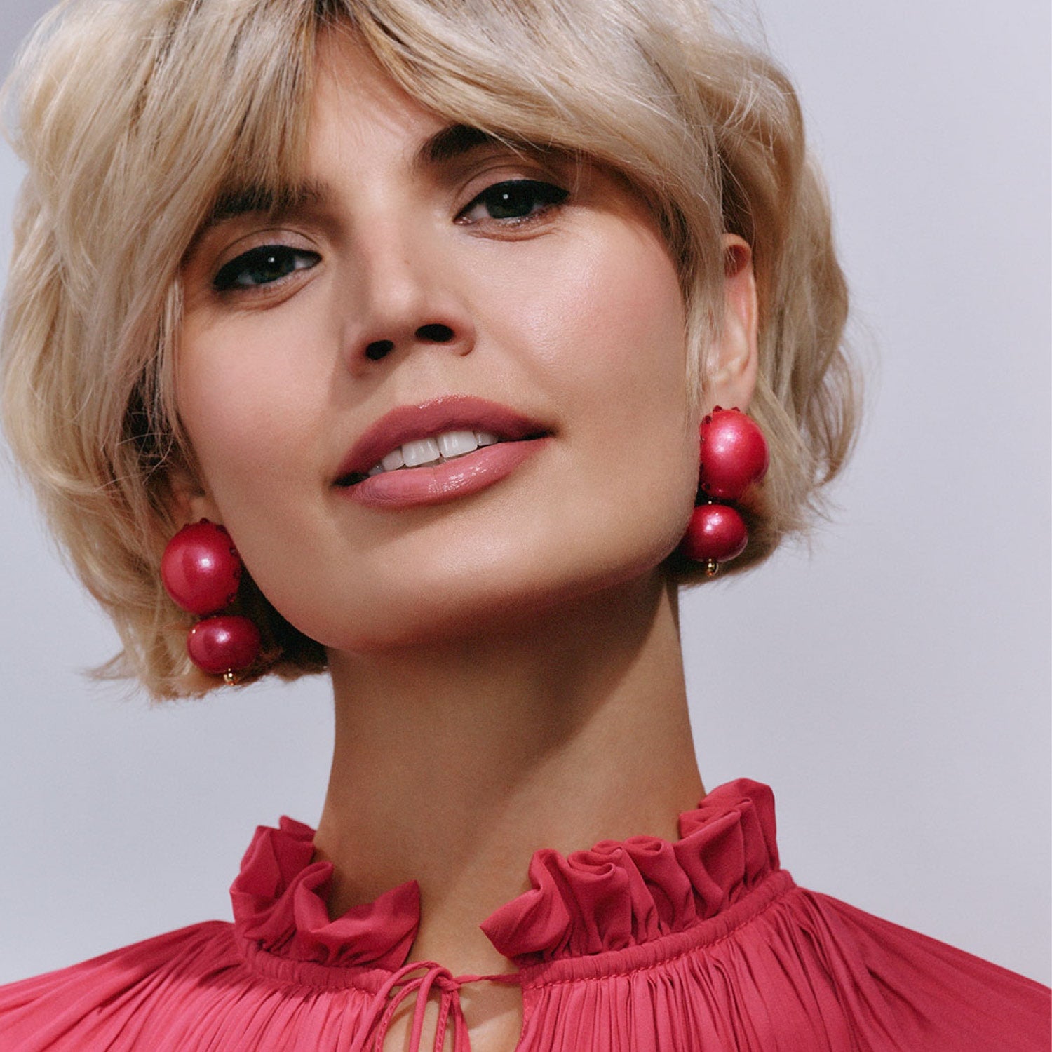 Livia Earrings In Coral Sunset