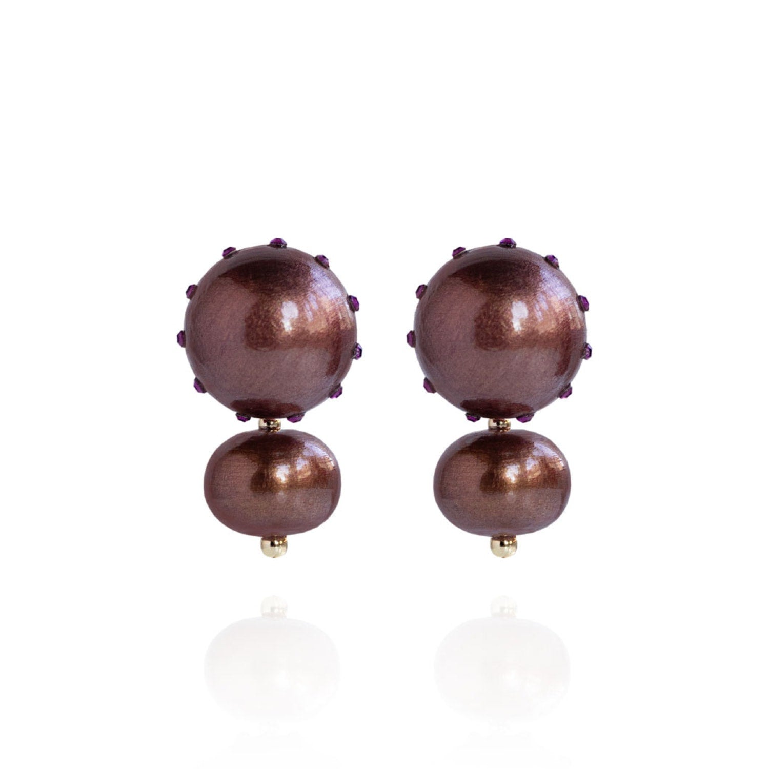 Livia Earrings In Chocolate Cherry