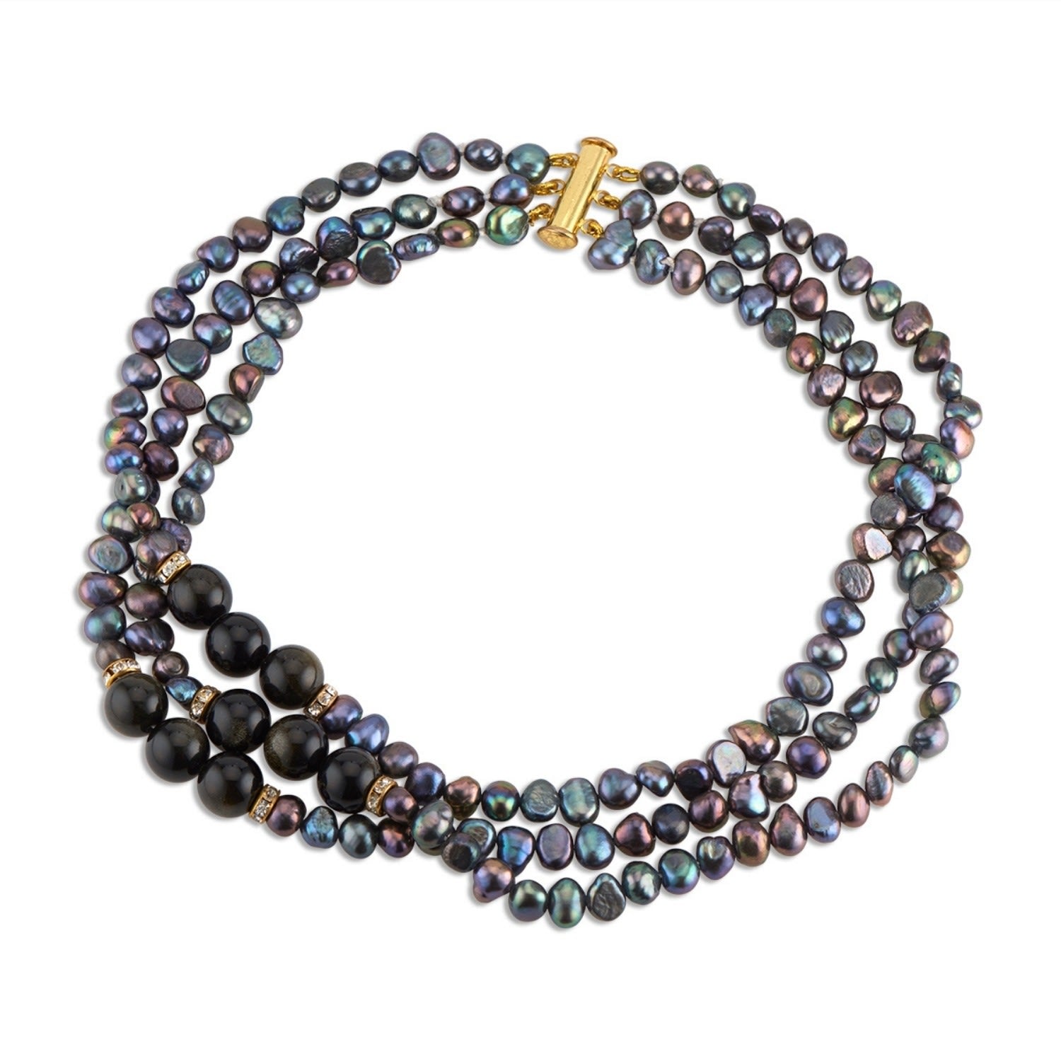 Black Baroque Pearls Choker