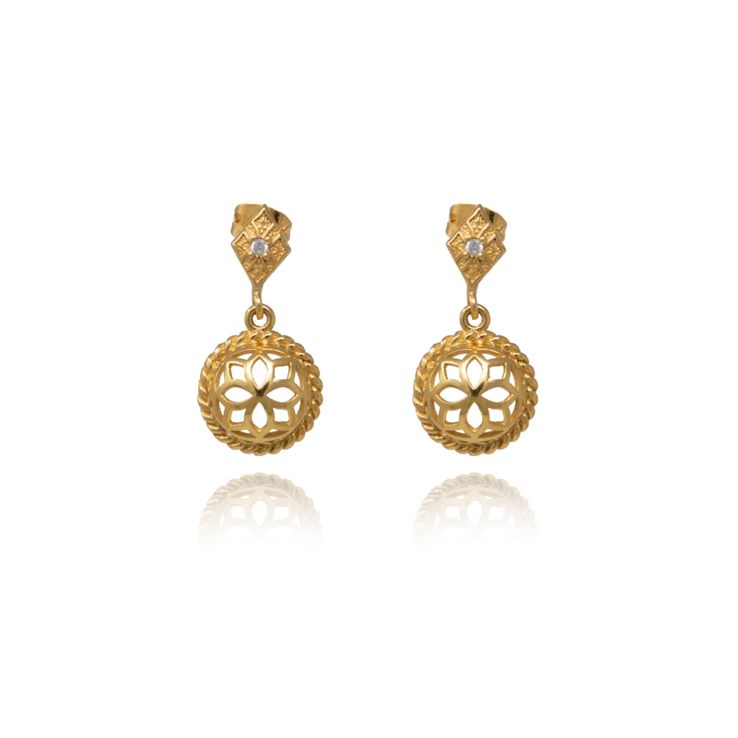 Gold Dangle Signature Earrings
