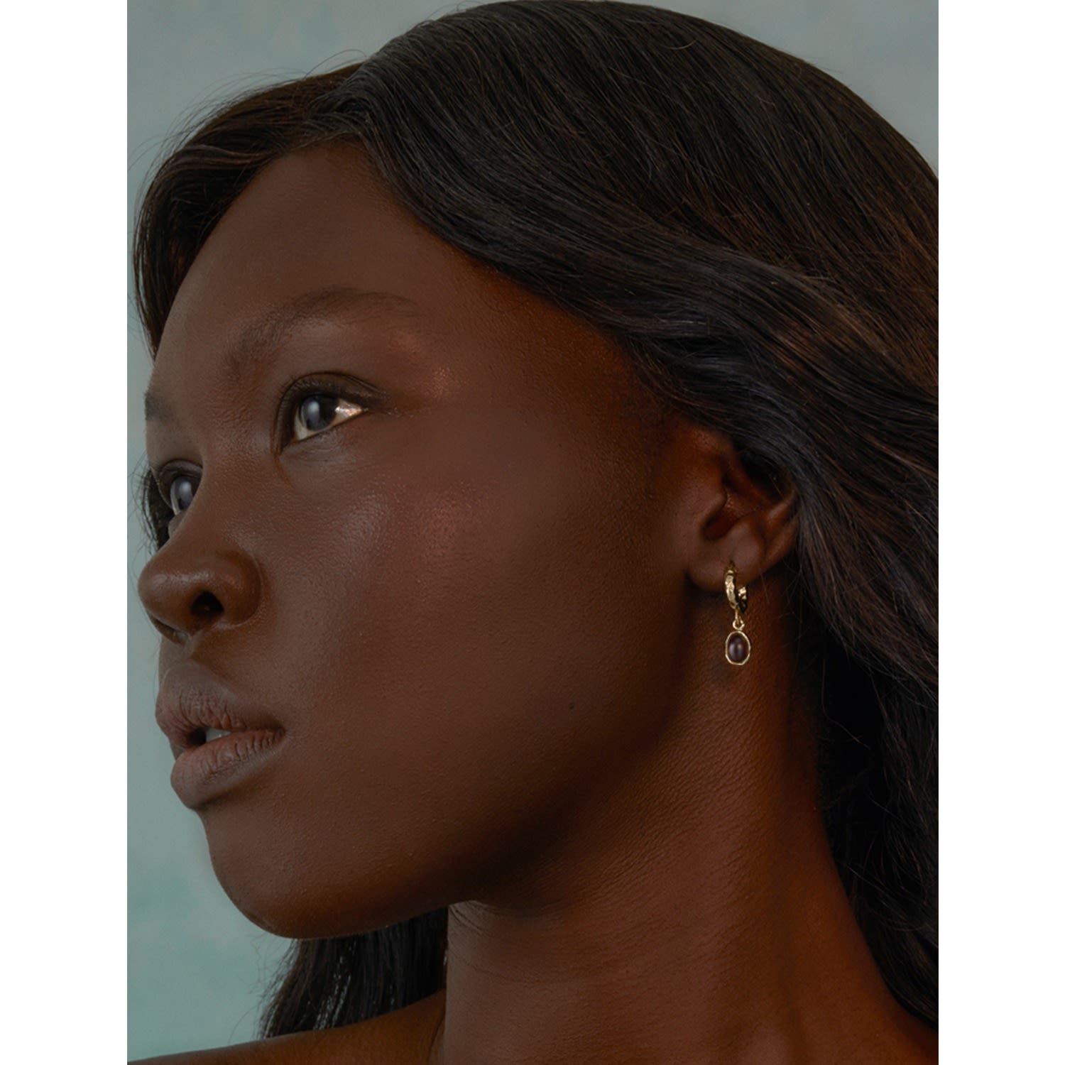 Cosmo Gold-Plated Rhodolite Hoop Earrings