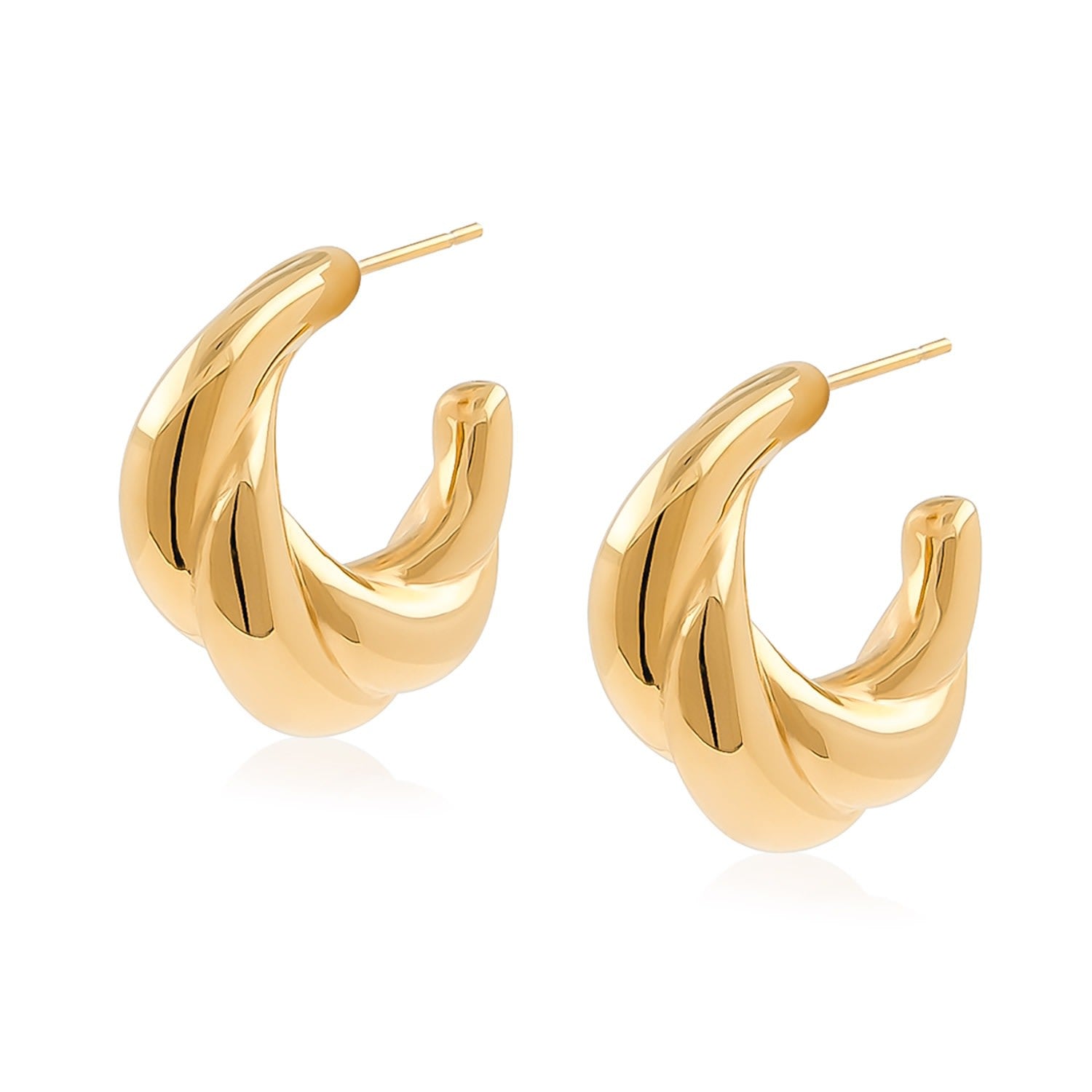 Gold Croissant Du Matin Earrings