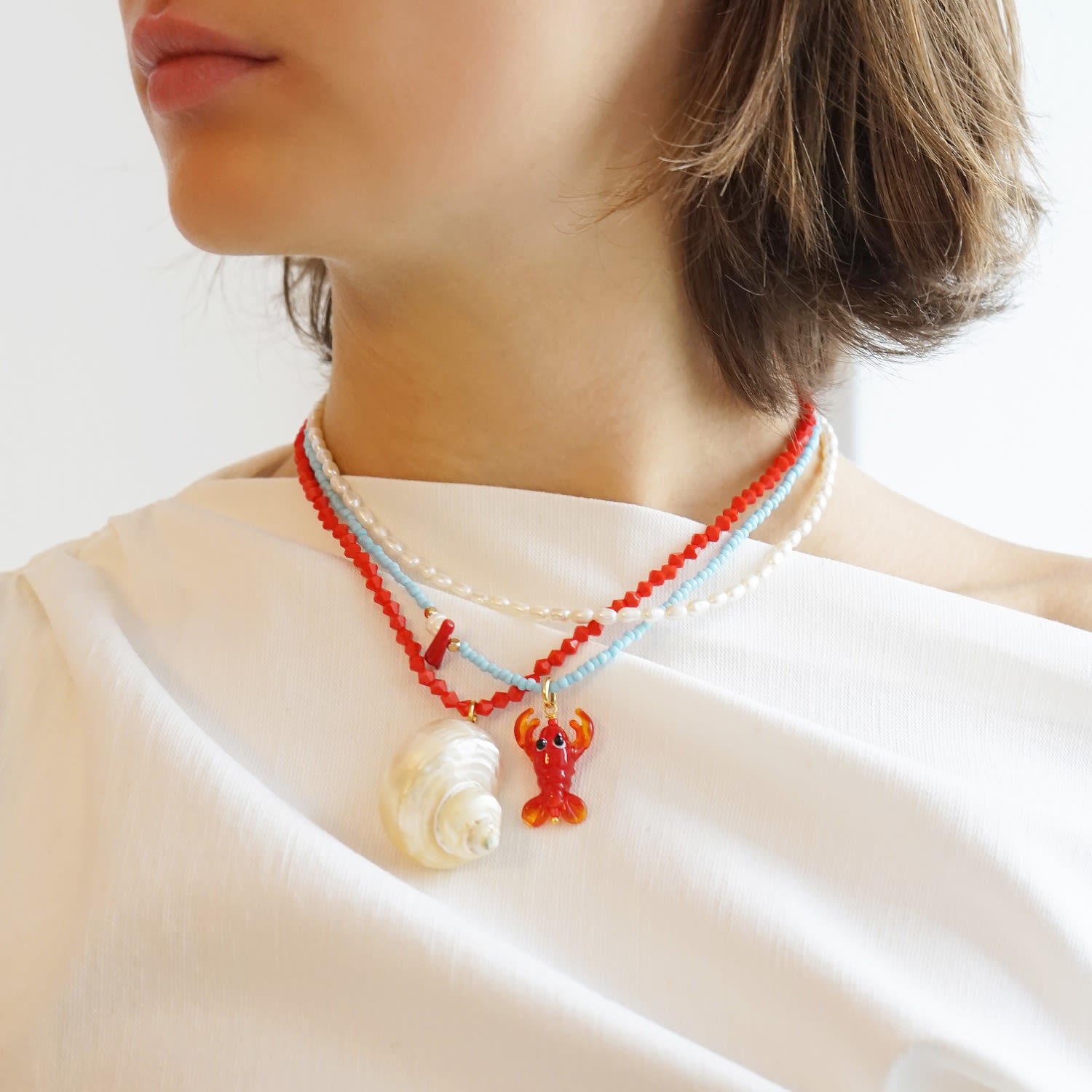 Lobster Murano Glass Necklace