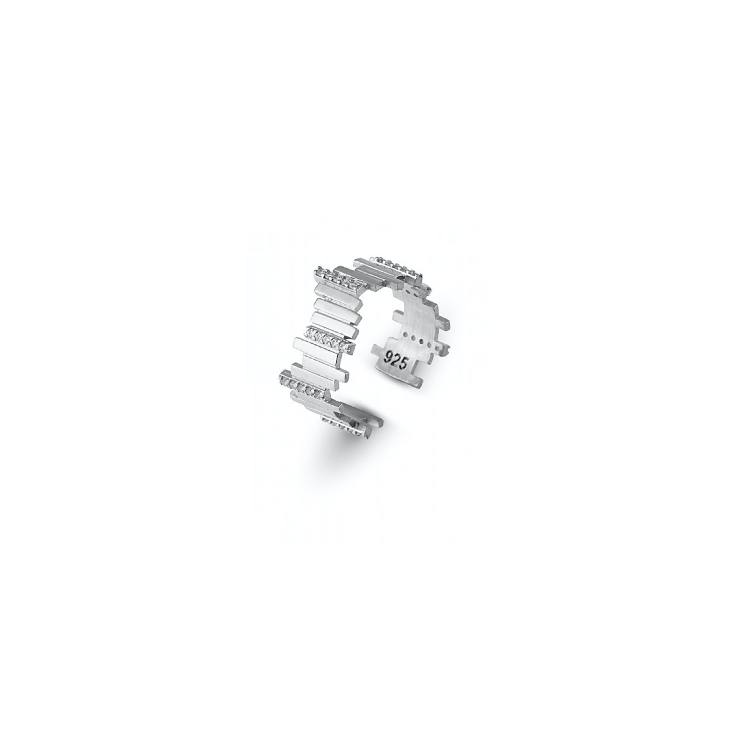 New Multiple Bar Sterling Silver Ring - Silver
