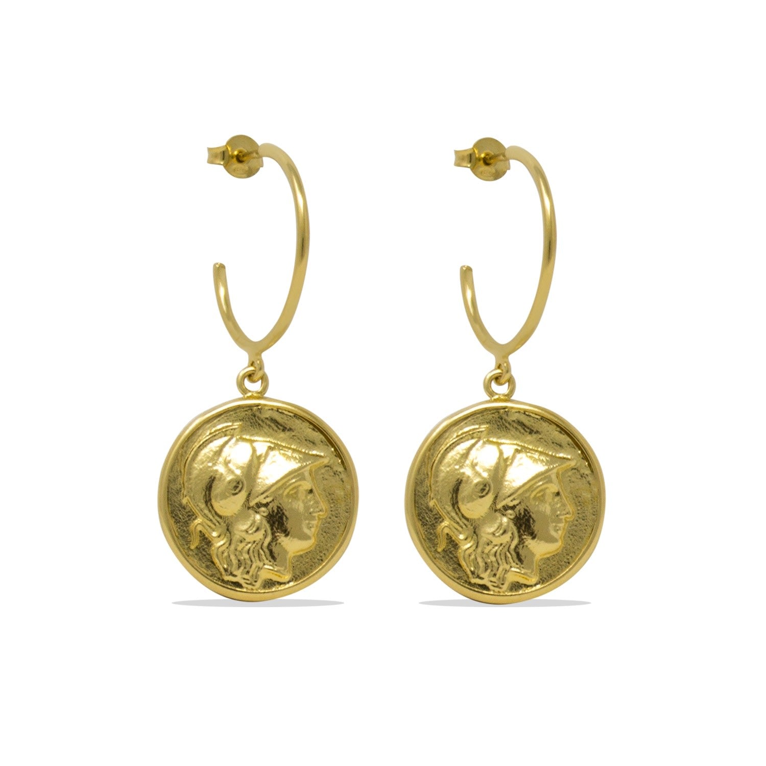 Athena Gold-Plated Hoop Earrings