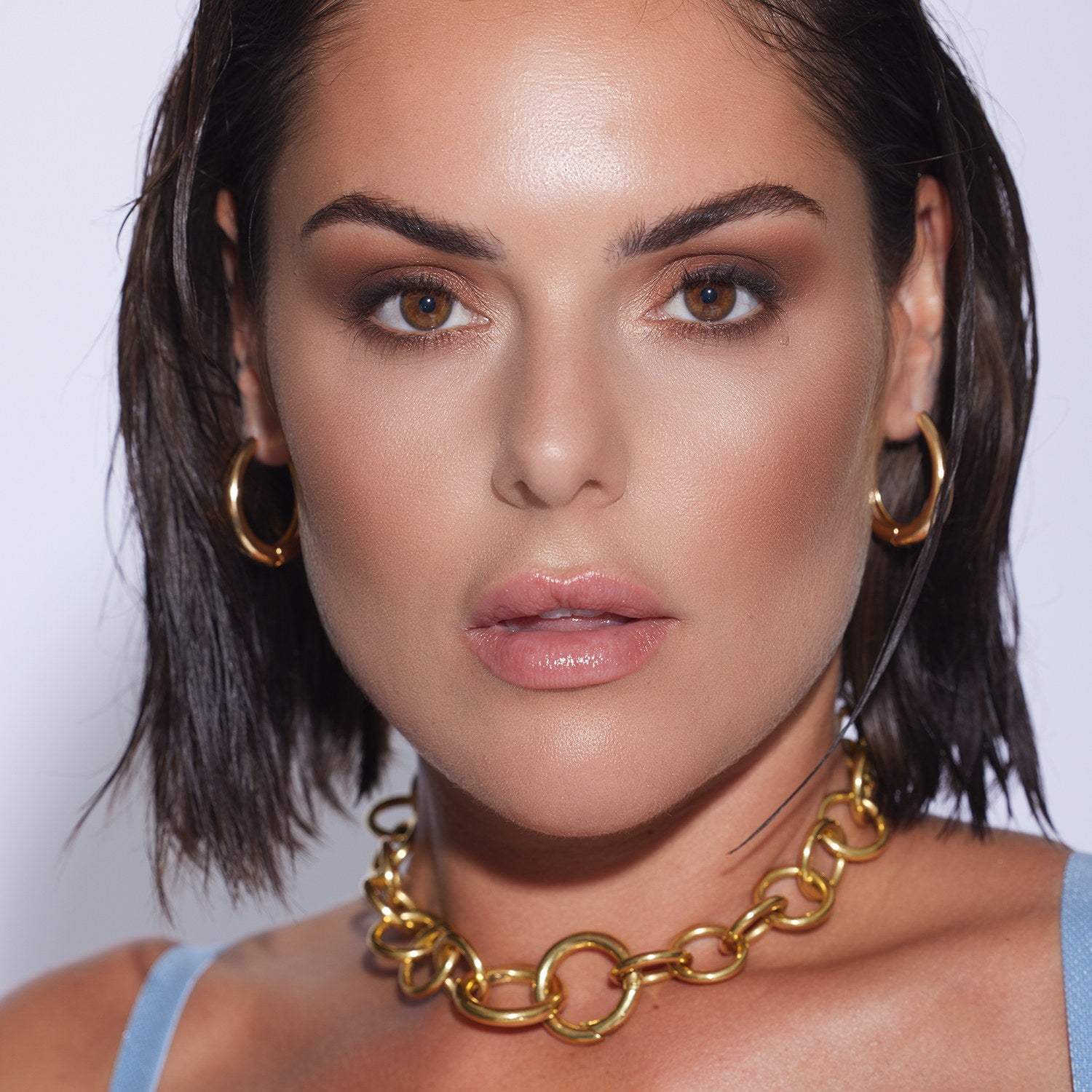 Lola Chubby Round Gold Hoop Earrings
