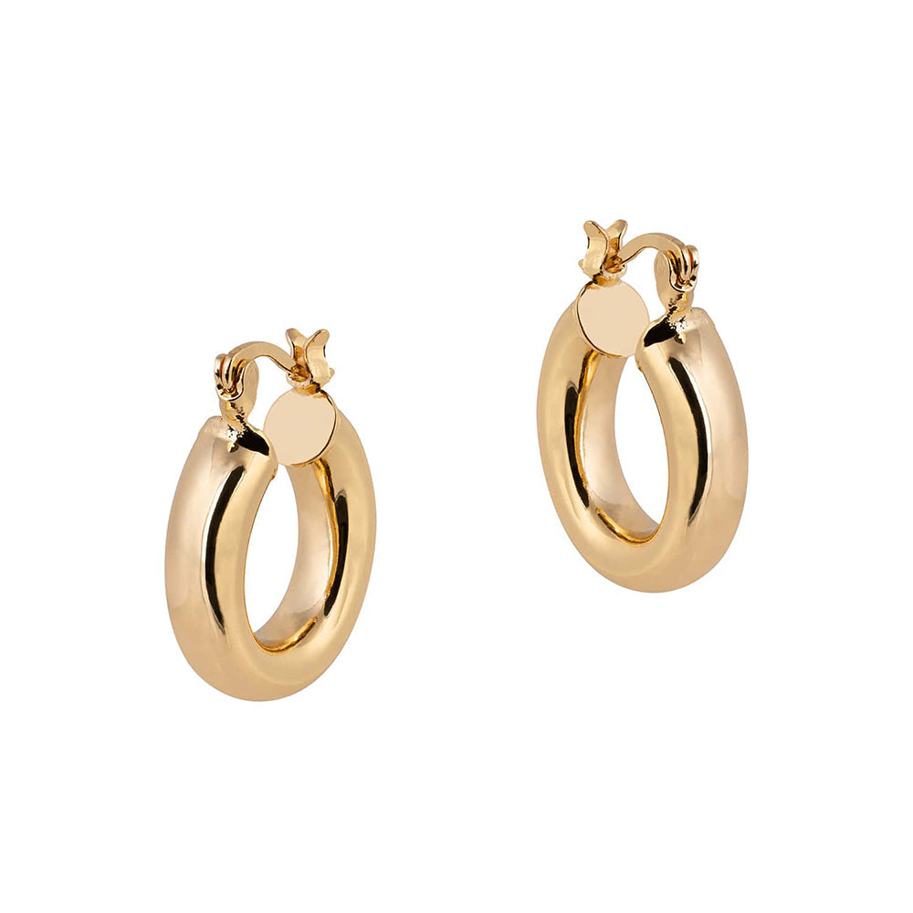Lola Chubby Round Gold Hoop Earrings