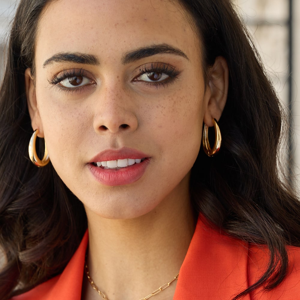 Lola Large Curve Hoop Earrings