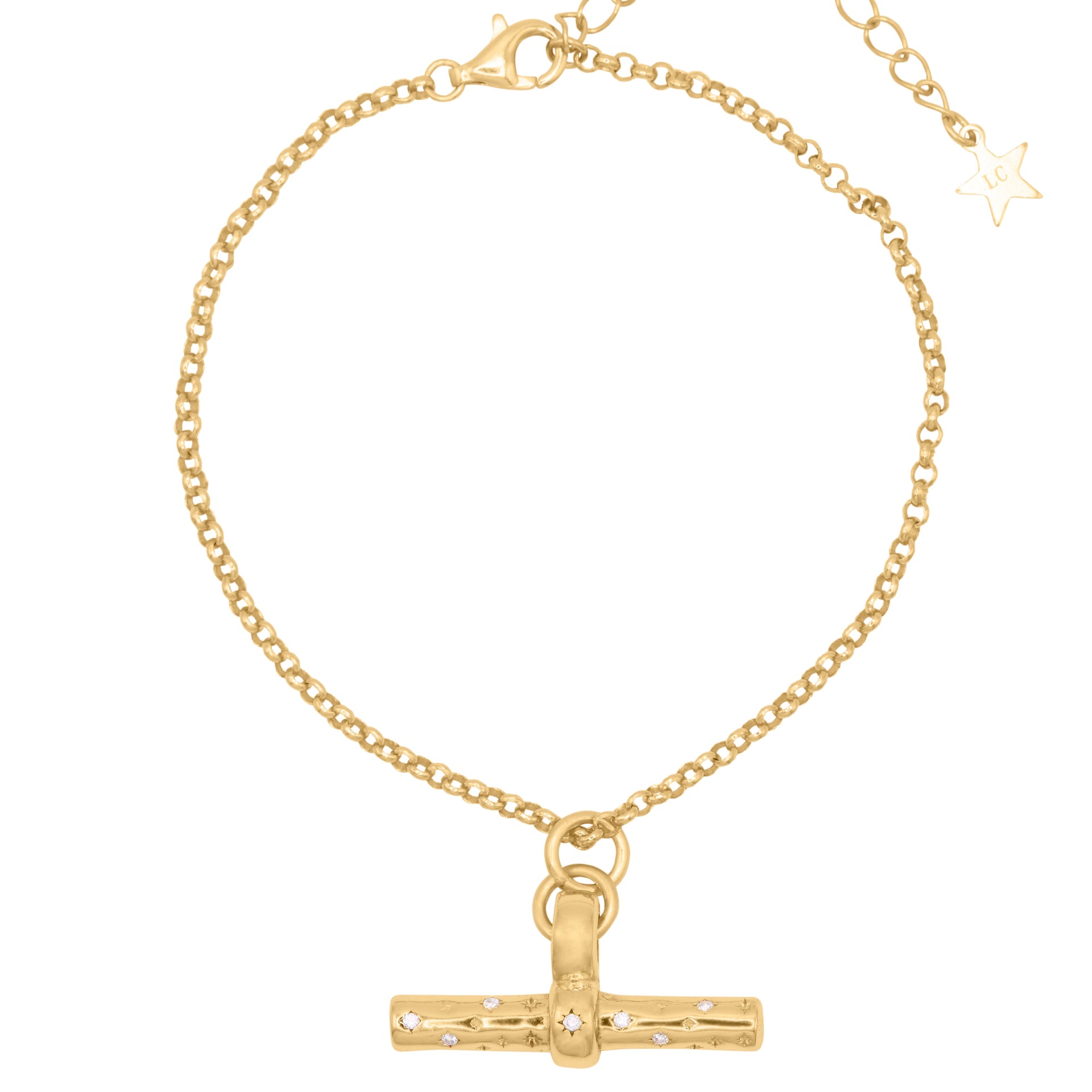 Lola T-Bar Bracelet - Gold Plated