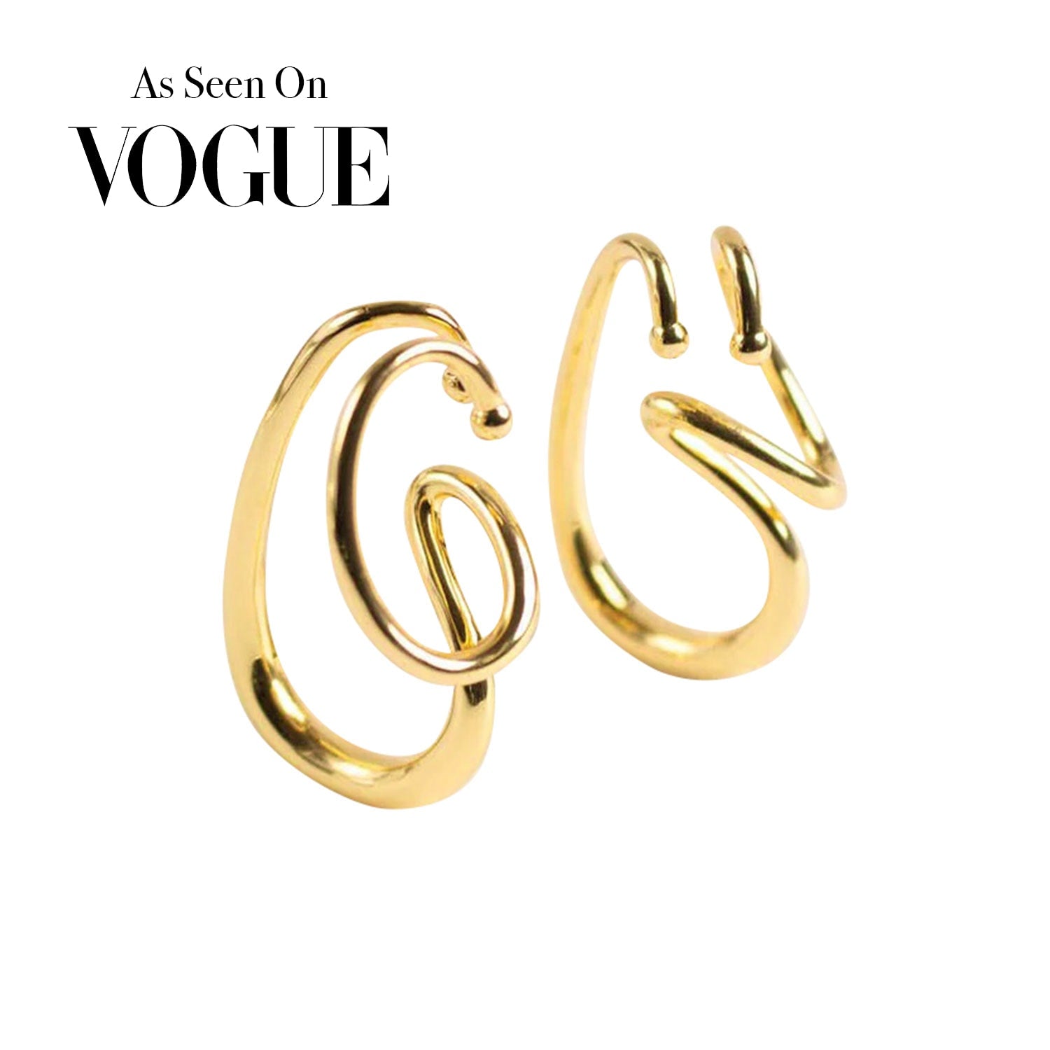 London Ear Cuff Statement Climber Gold Unique Minimal Earring