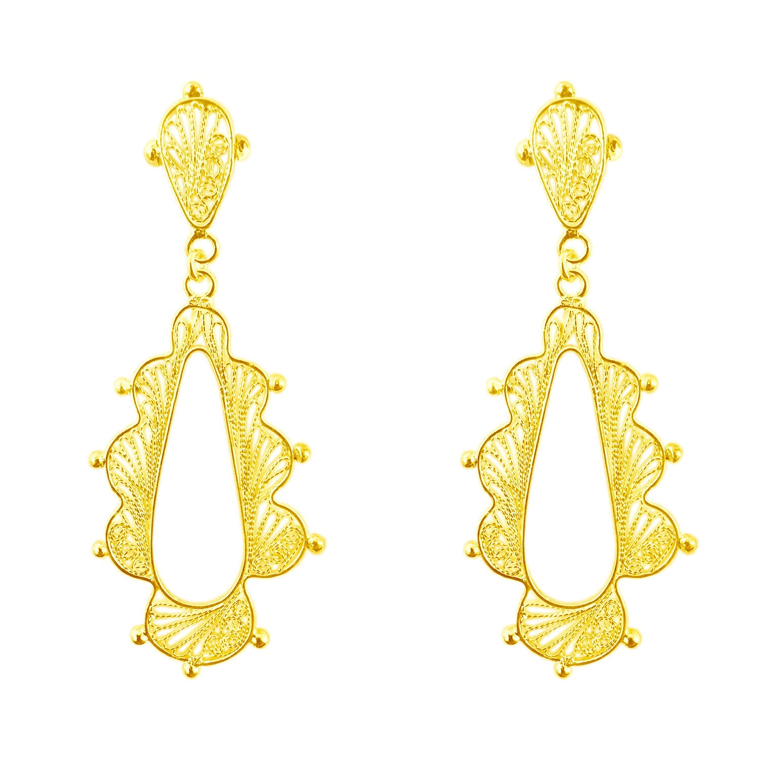 Long Candelita Golden Earrings