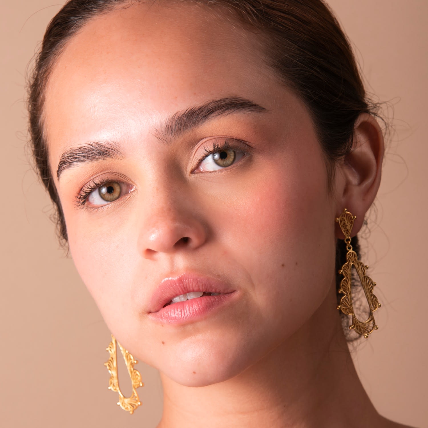 Long Candelita Golden Earrings